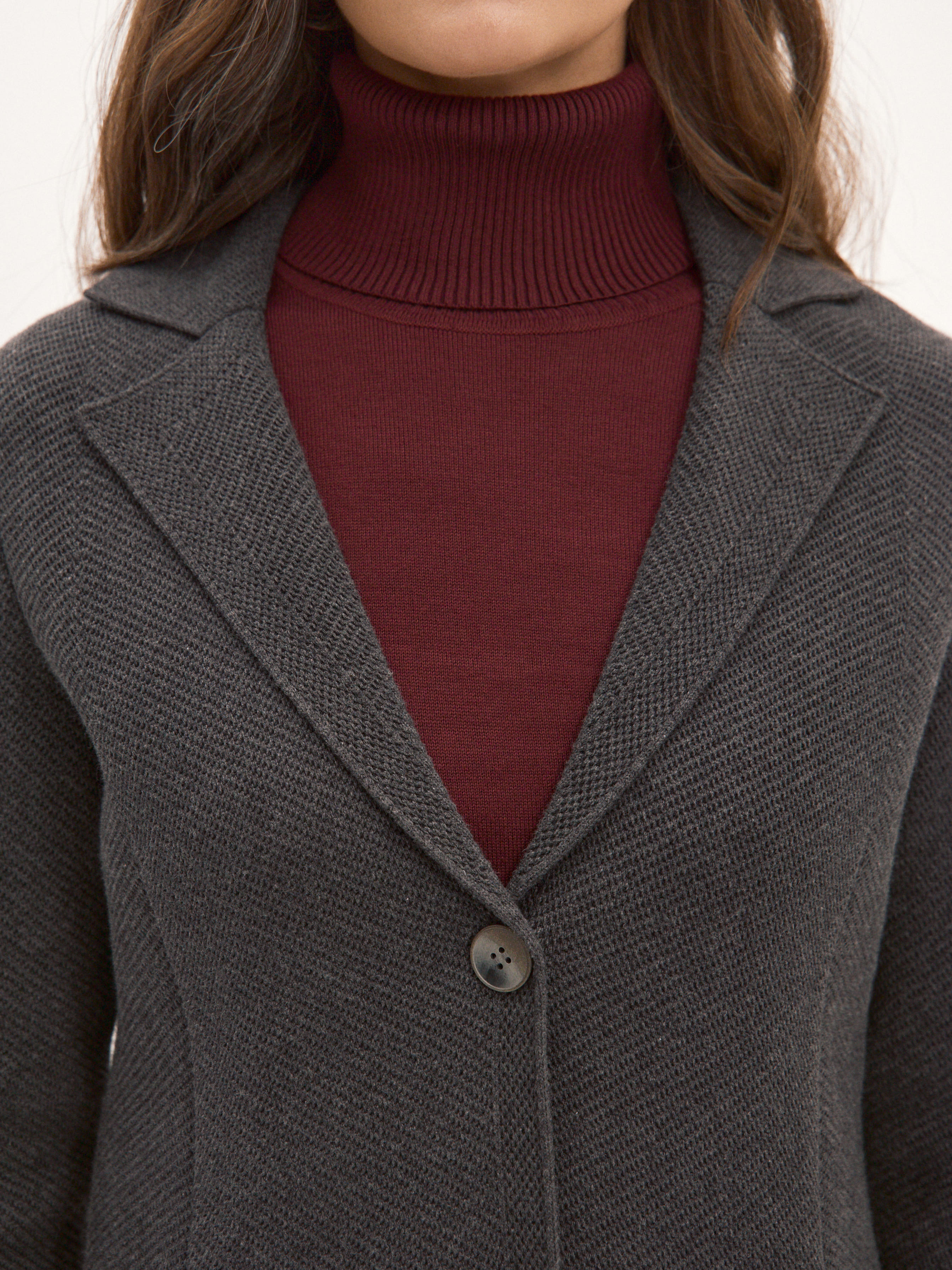 Рута жакет трикотажный (темно-серый, 46)