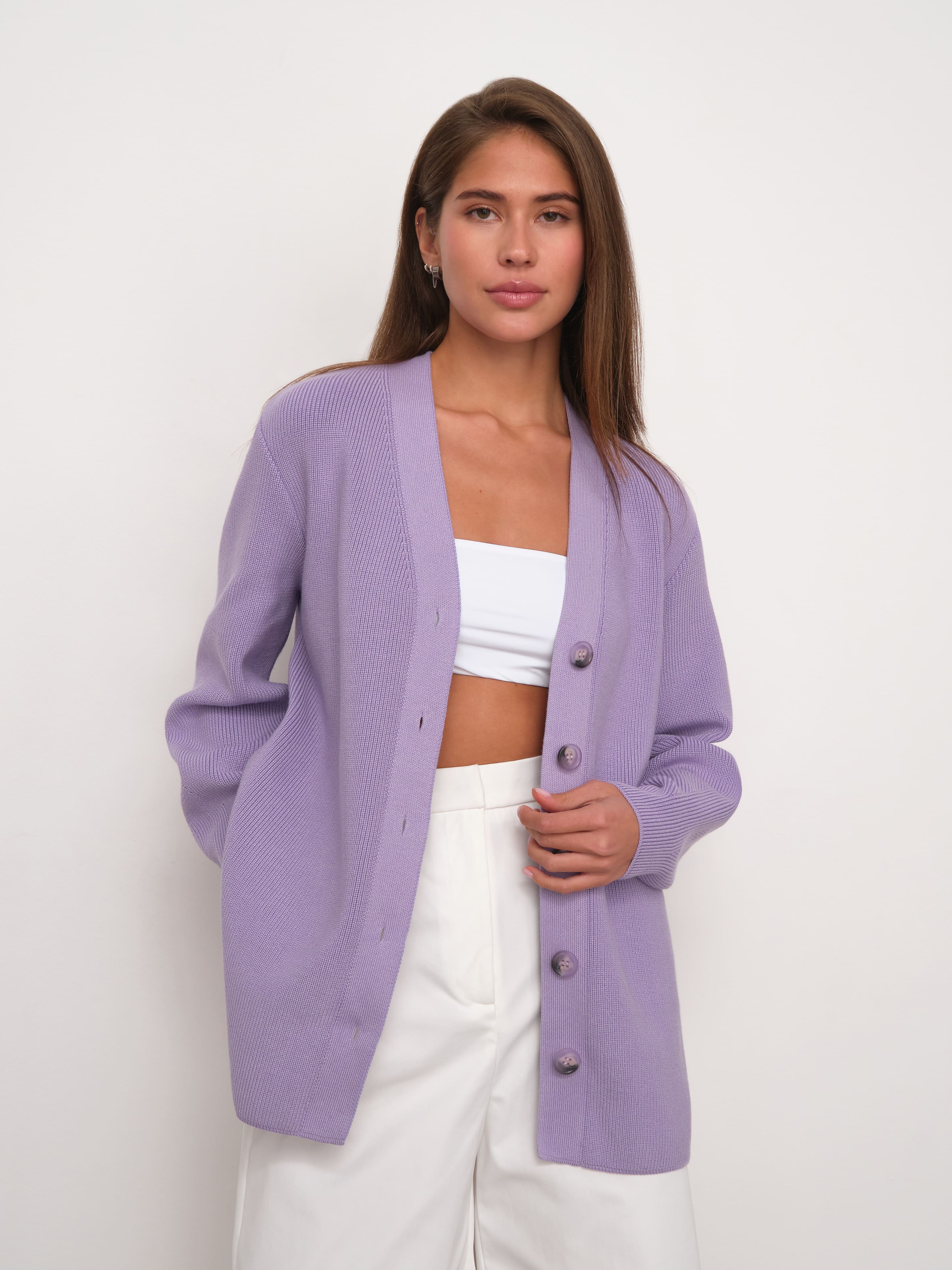 Родос кардиган трикотажный (лавандовый, 44-46)