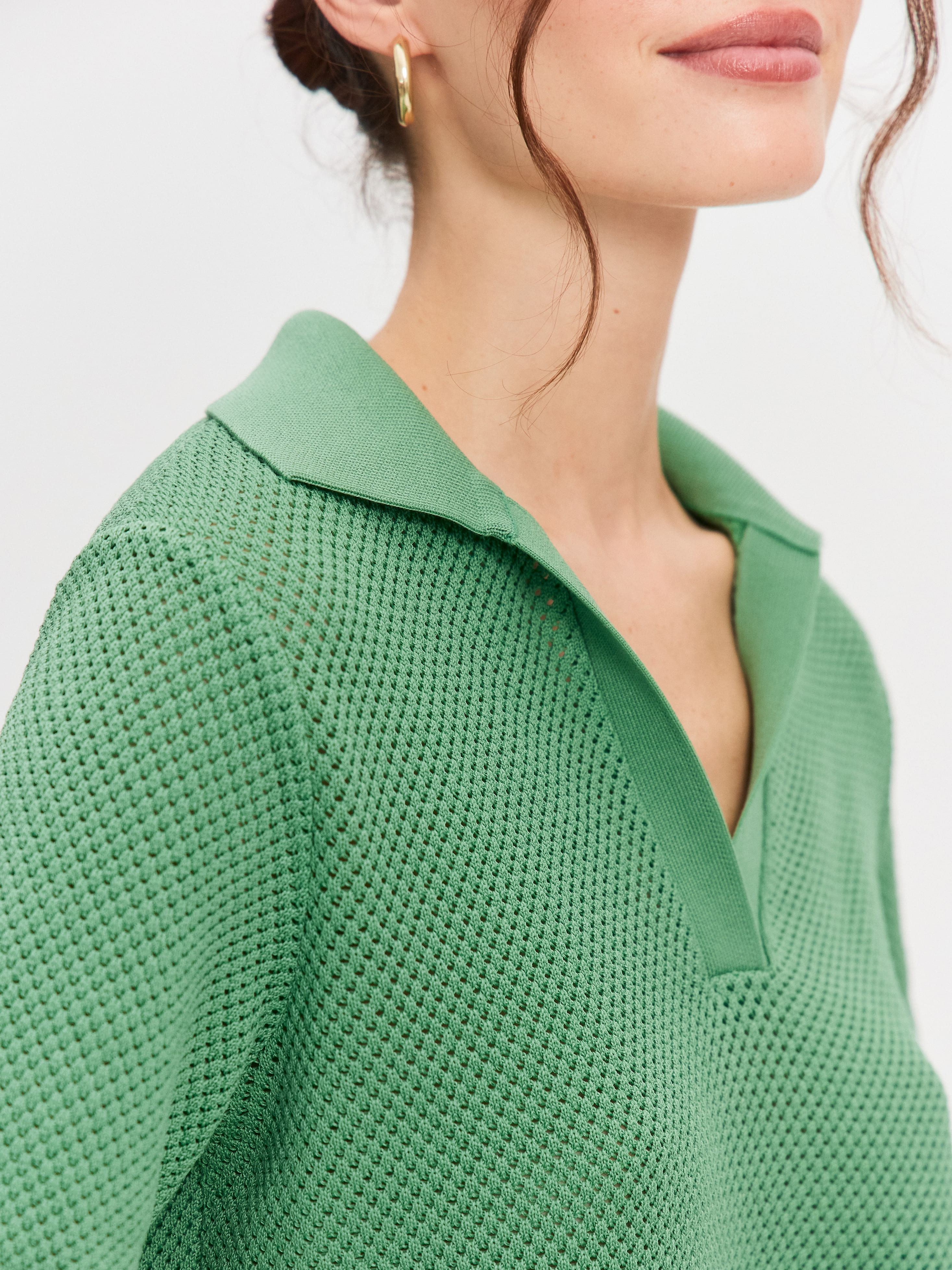 Нолан джемпер (поло) трикотажный (зеленый, 44-46)