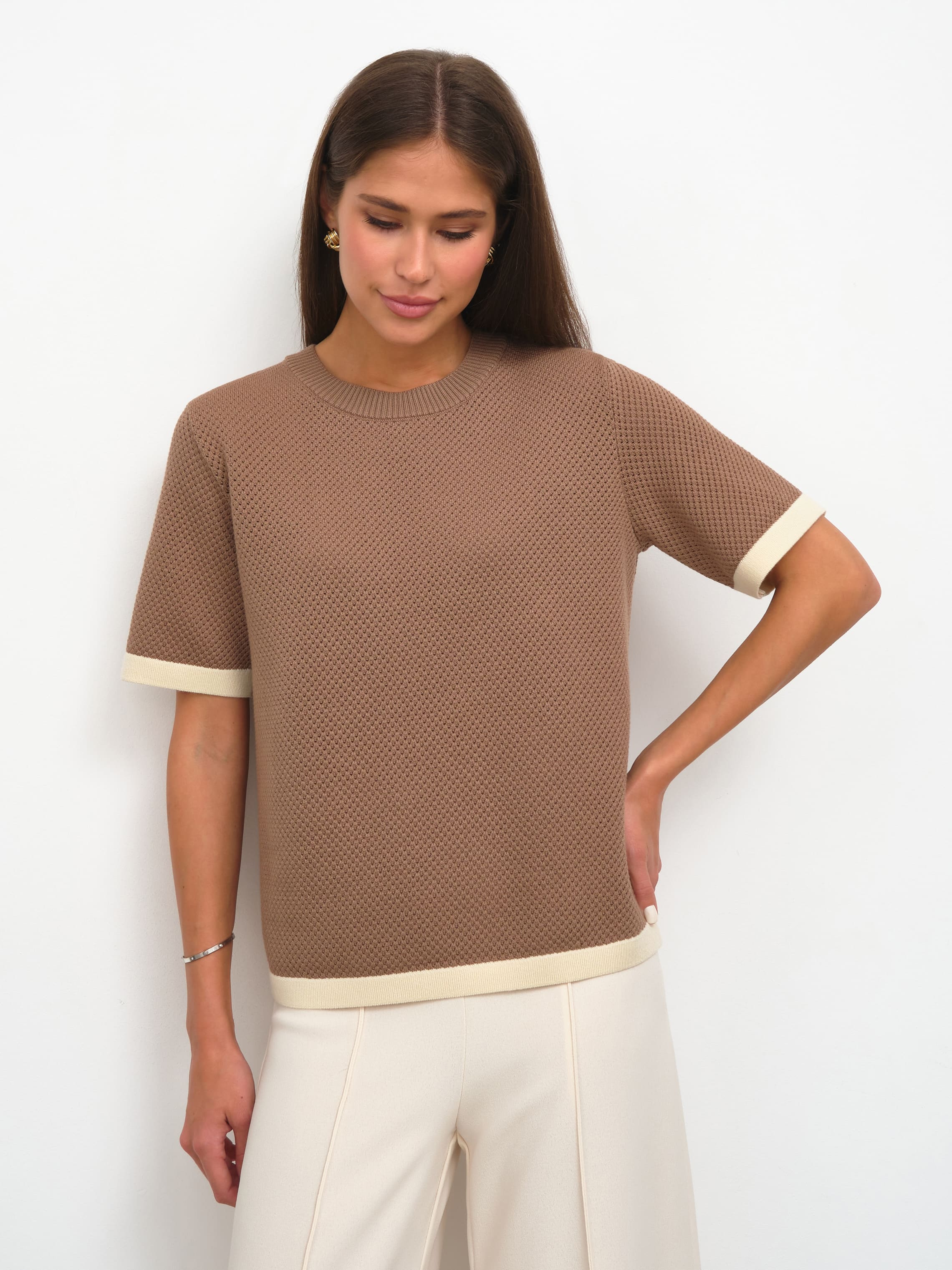 Элмонд джемпер (футболка) трикотажный (какао, 44-46)