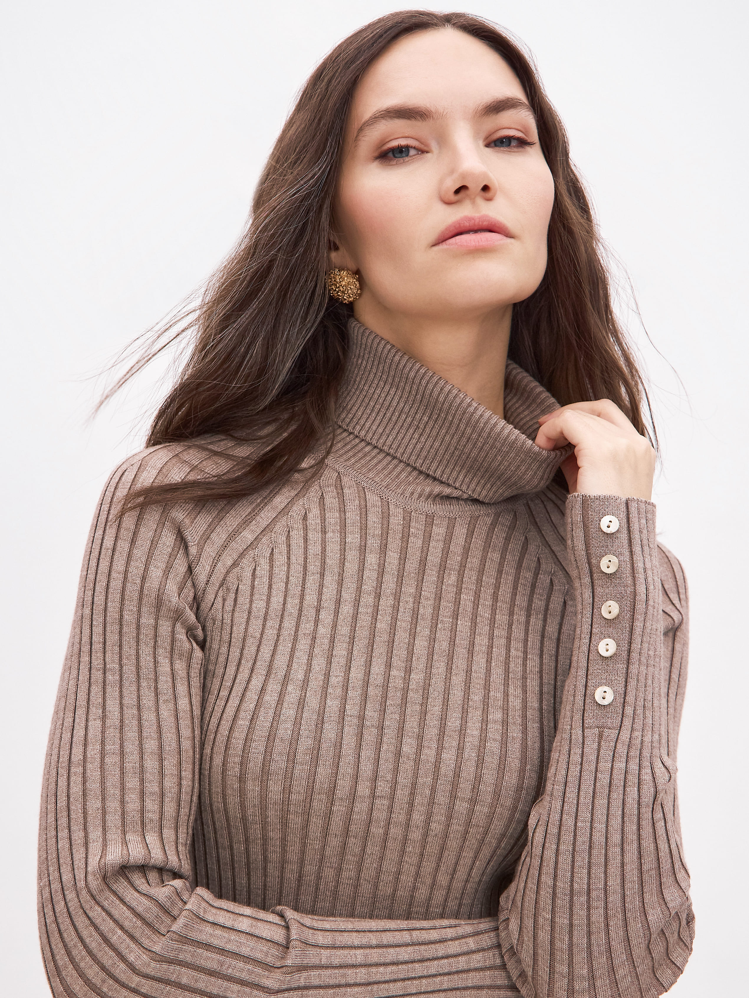 Бридж водолазка трикотажная (какао, 44-46)