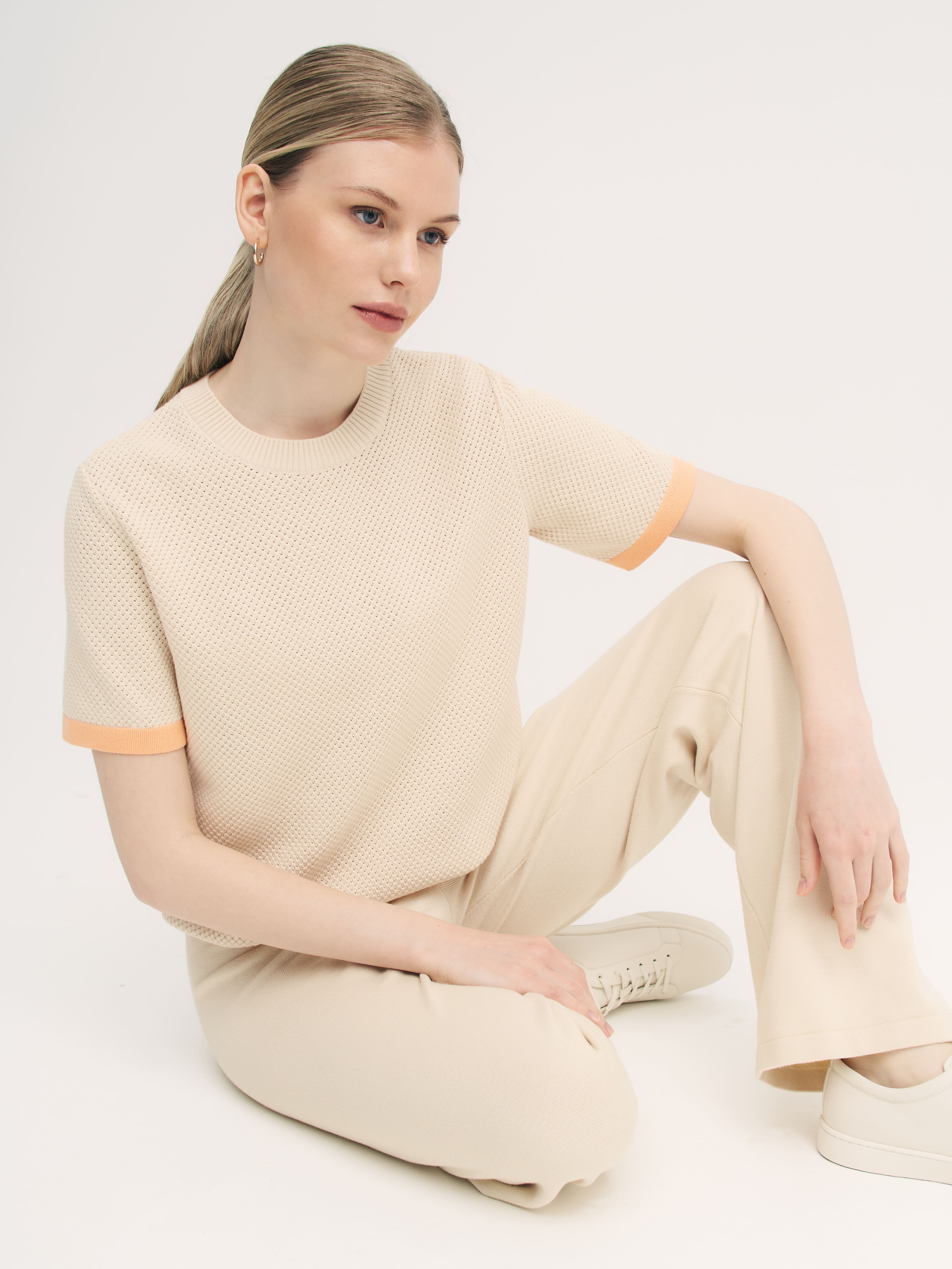 Элмонд джемпер (футболка) трикотажный (кремовый, 44-46)