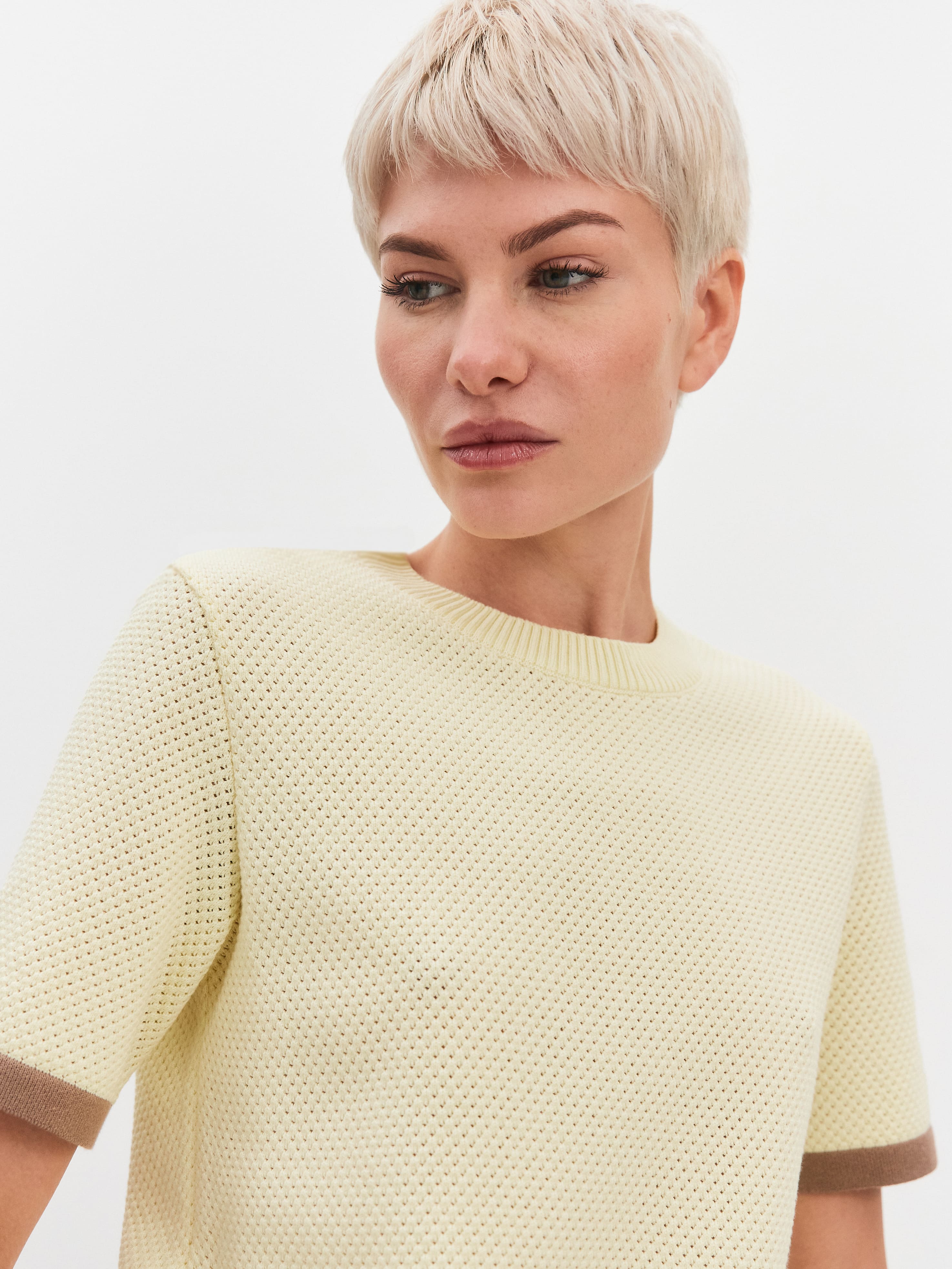 Элмонд джемпер (футболка) трикотажный (бледно-желтый, 44-46)