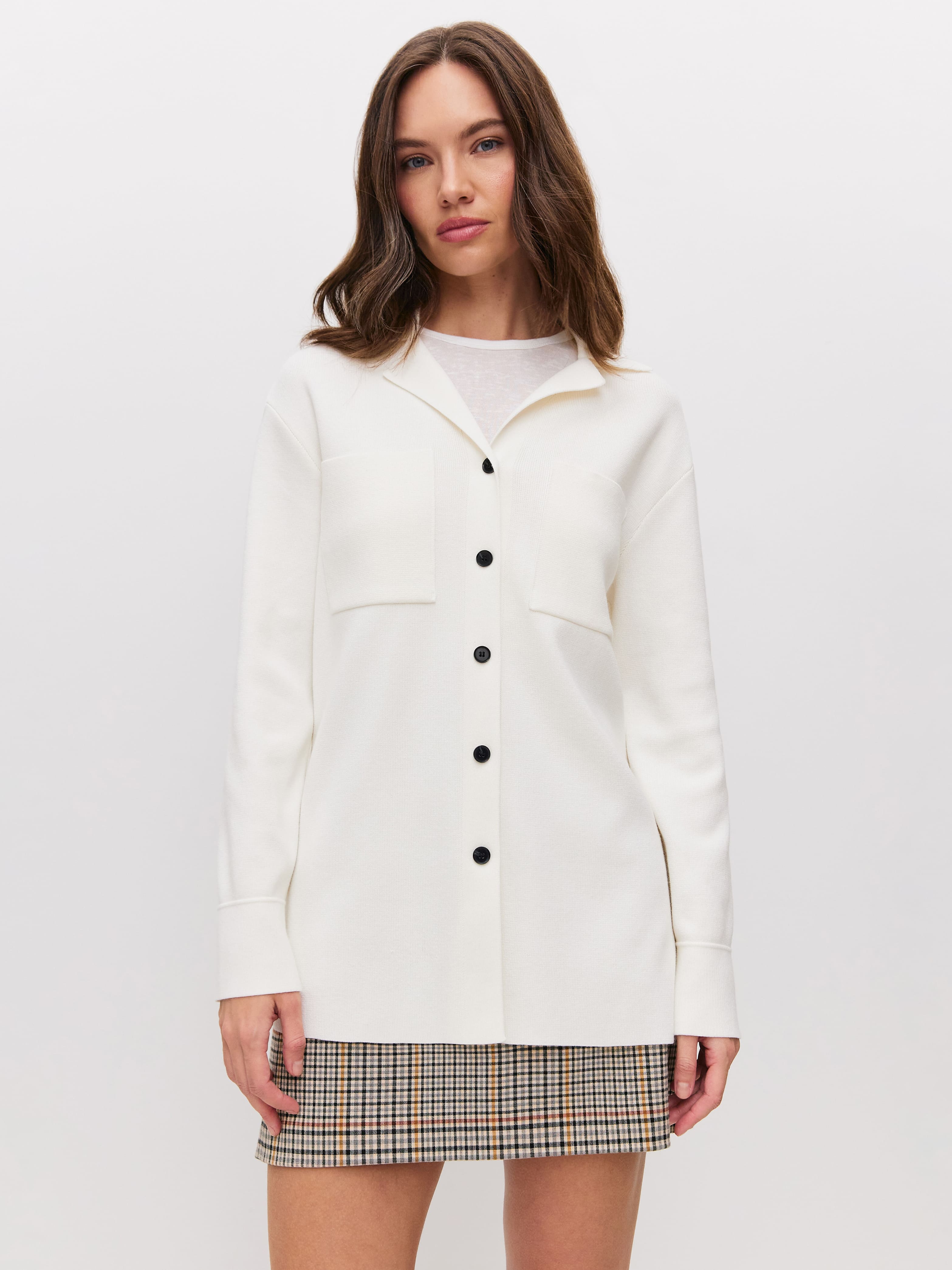 Фрида жакет трикотажный (белый, 44-46)