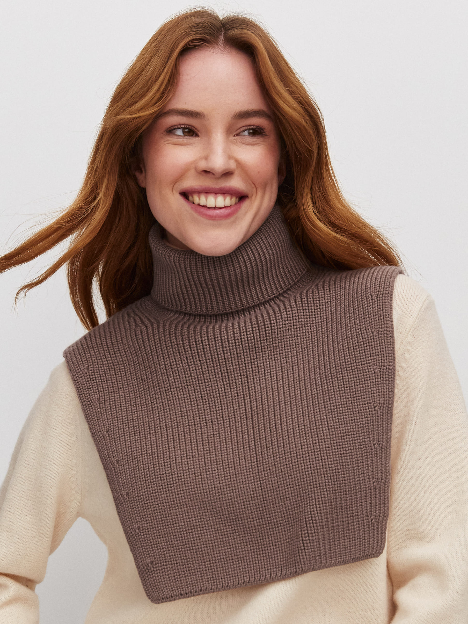 Катимо манишка трикотажная (какао)