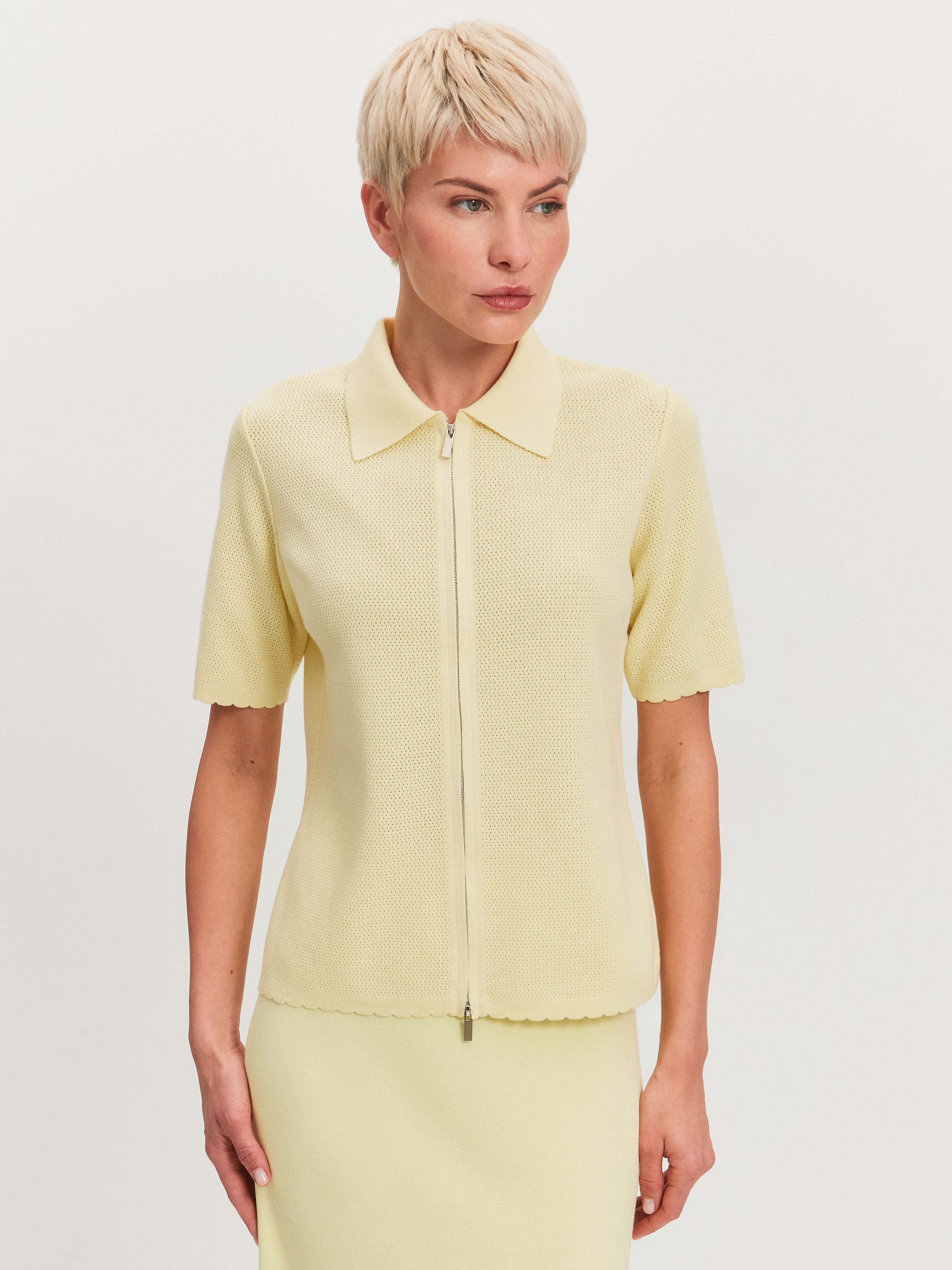 Равена жакет трикотажный (бледно-желтый, 44-46)