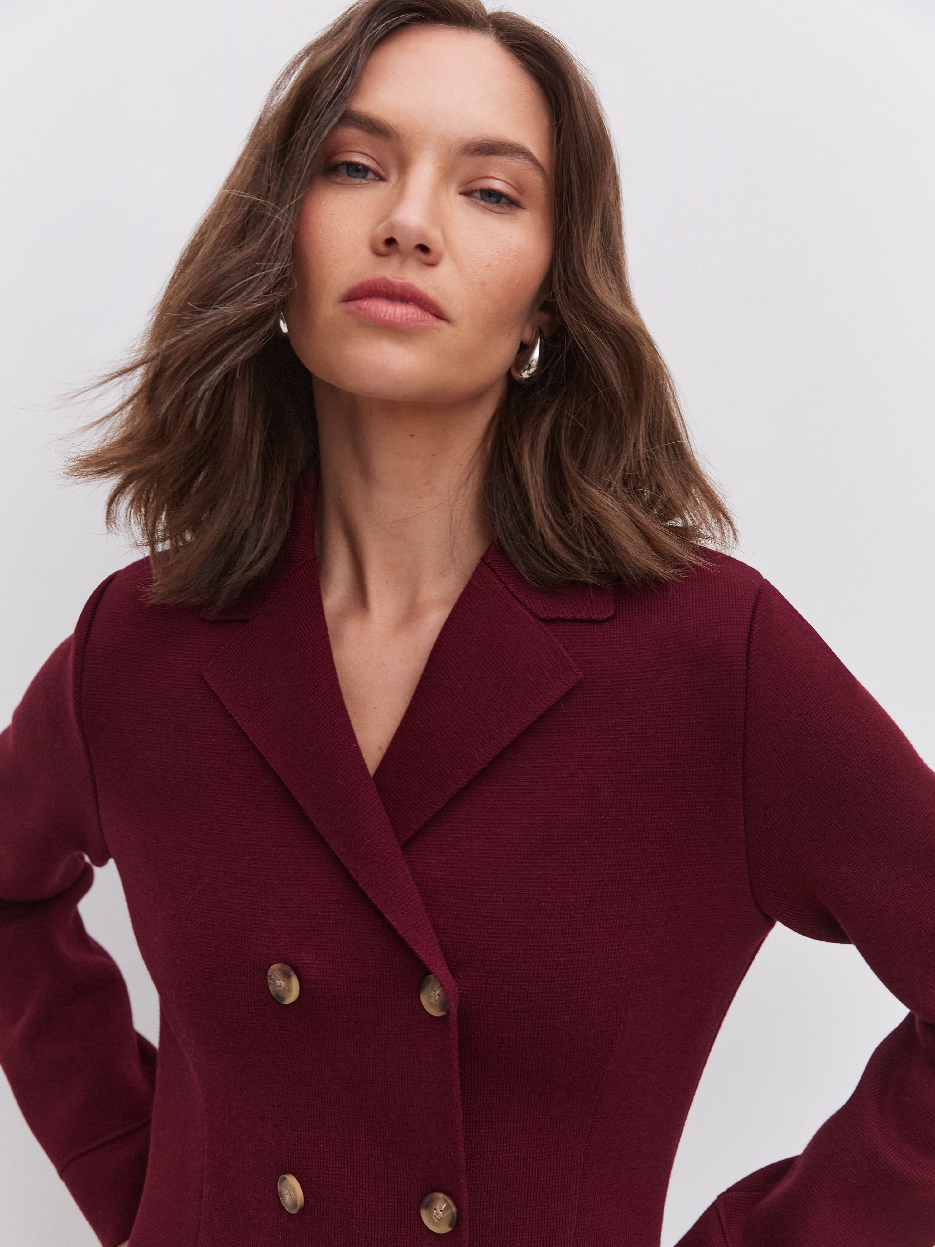 Диор жакет трикотажный (бордо, 46)