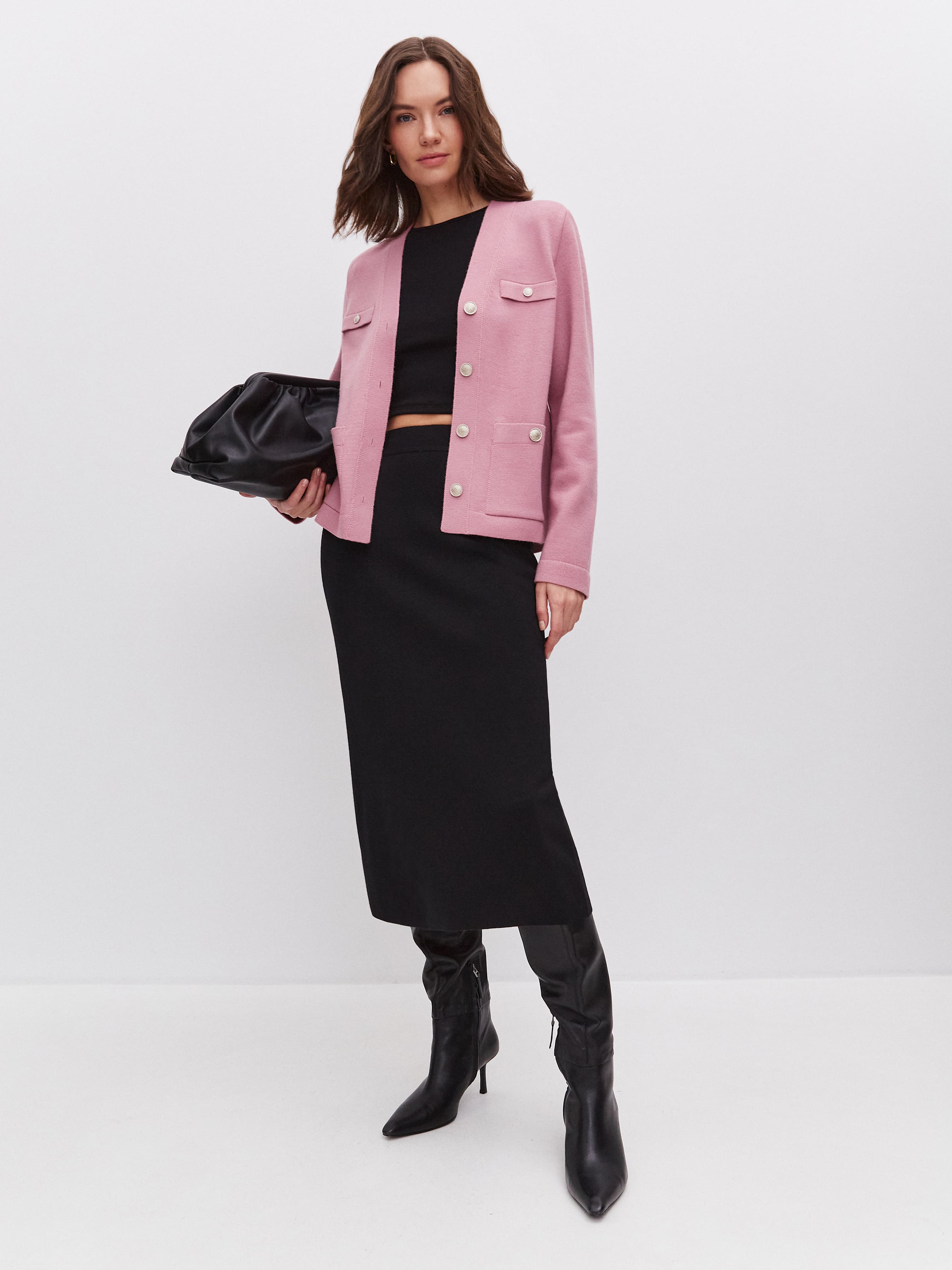 Гамма кардиган трикотажный (т.розовый, 44-46)