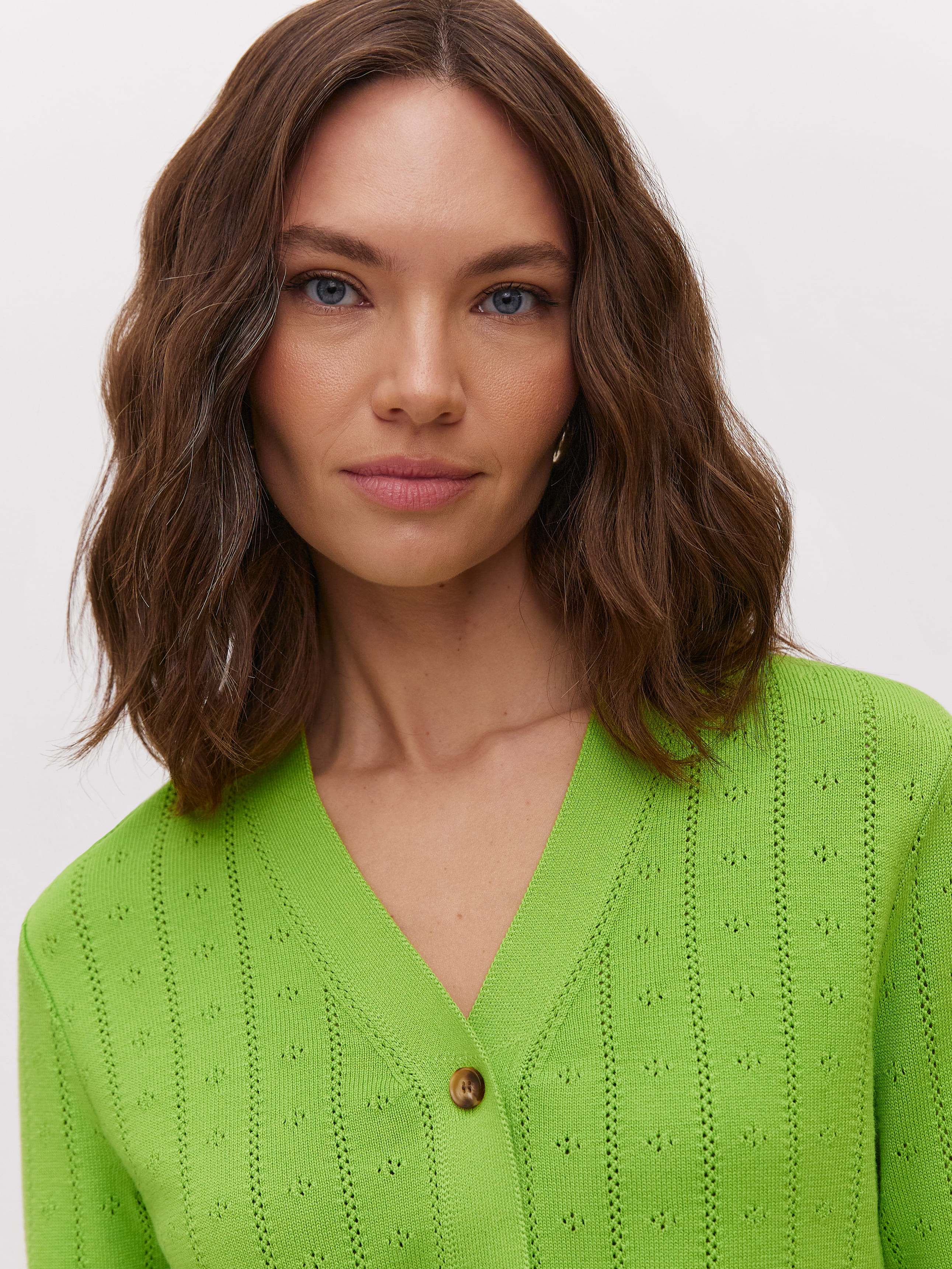 Джеси кардиган трикотажный (салатовый, 46)