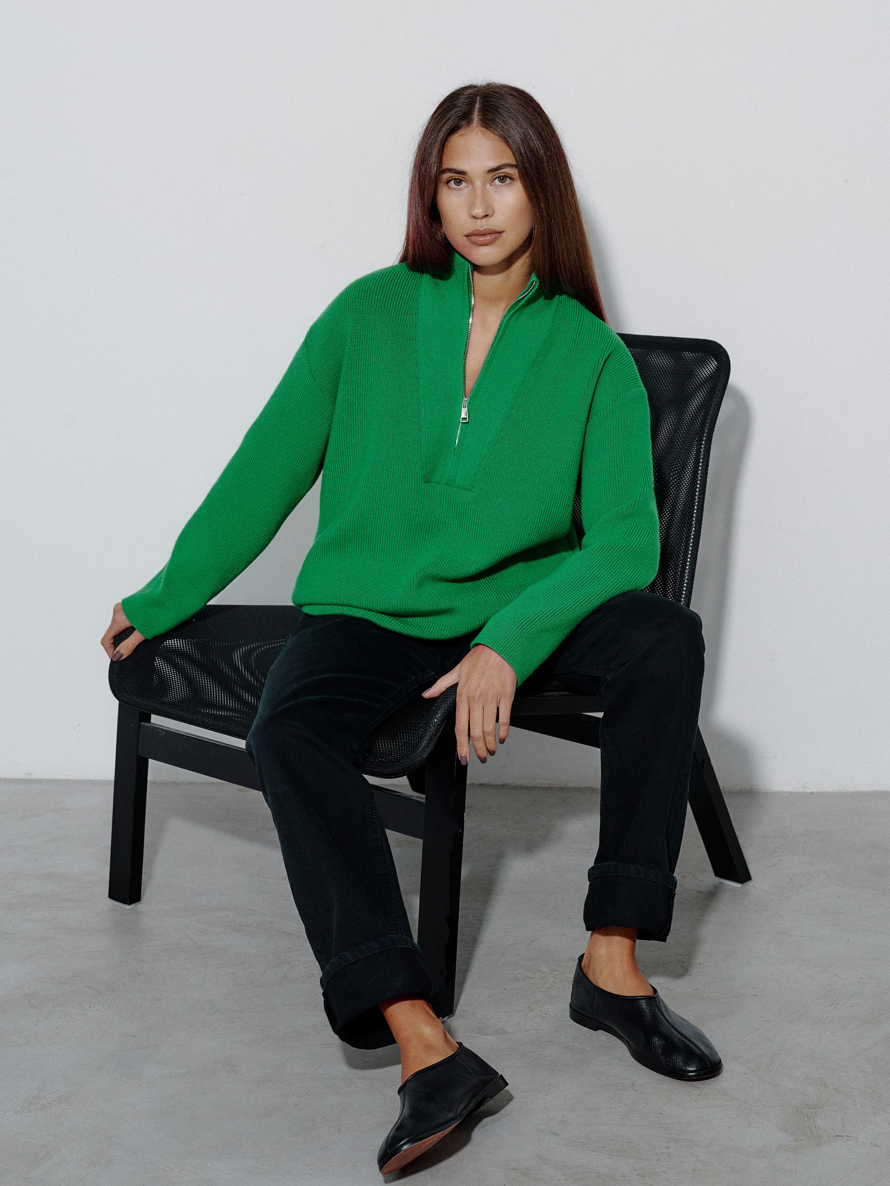 Голди джемпер трикотажный (ярко-зеленый, 44-46)