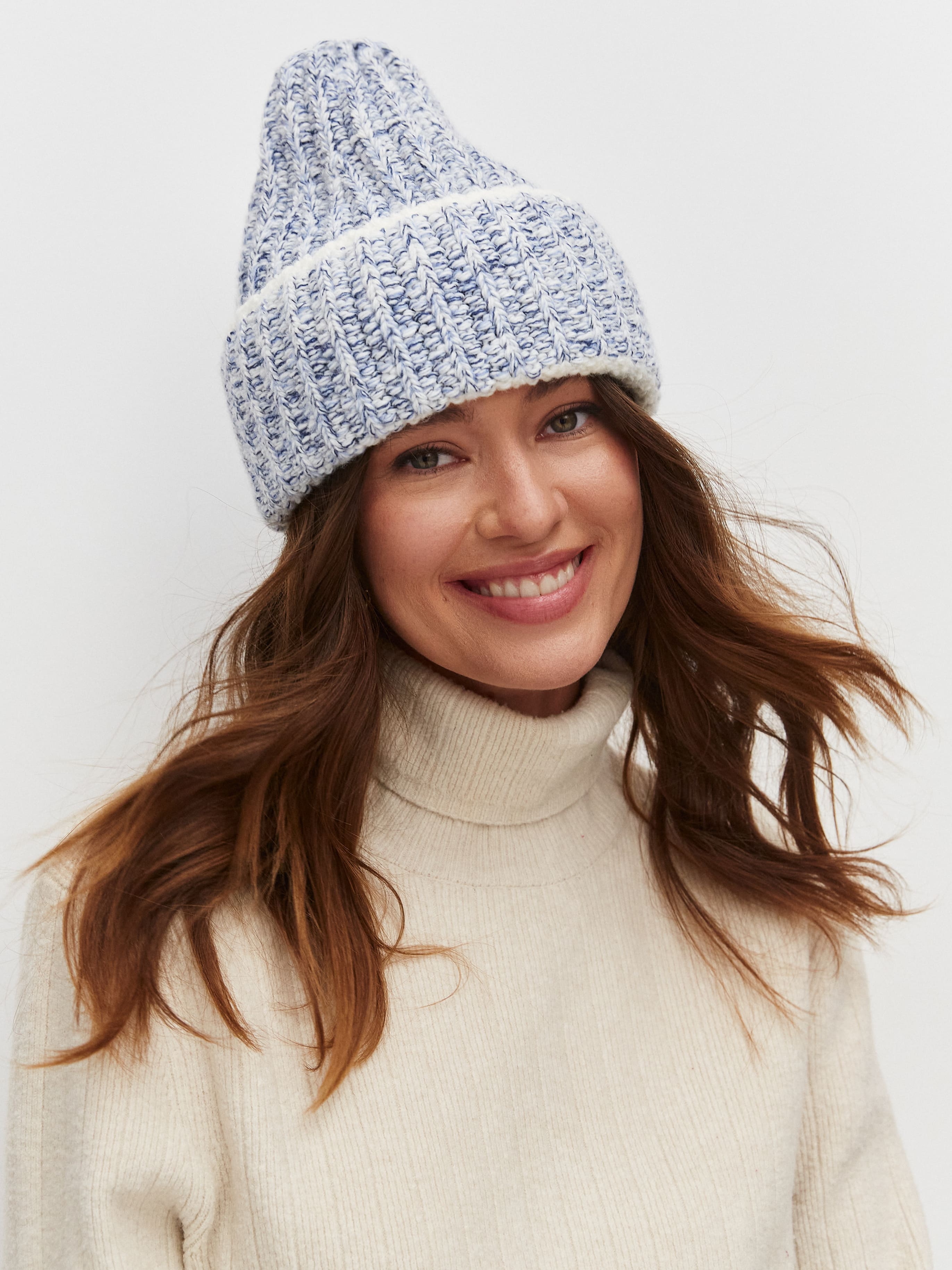 Черри шапка трикотажная (белый/сине-голубой, 56-58)