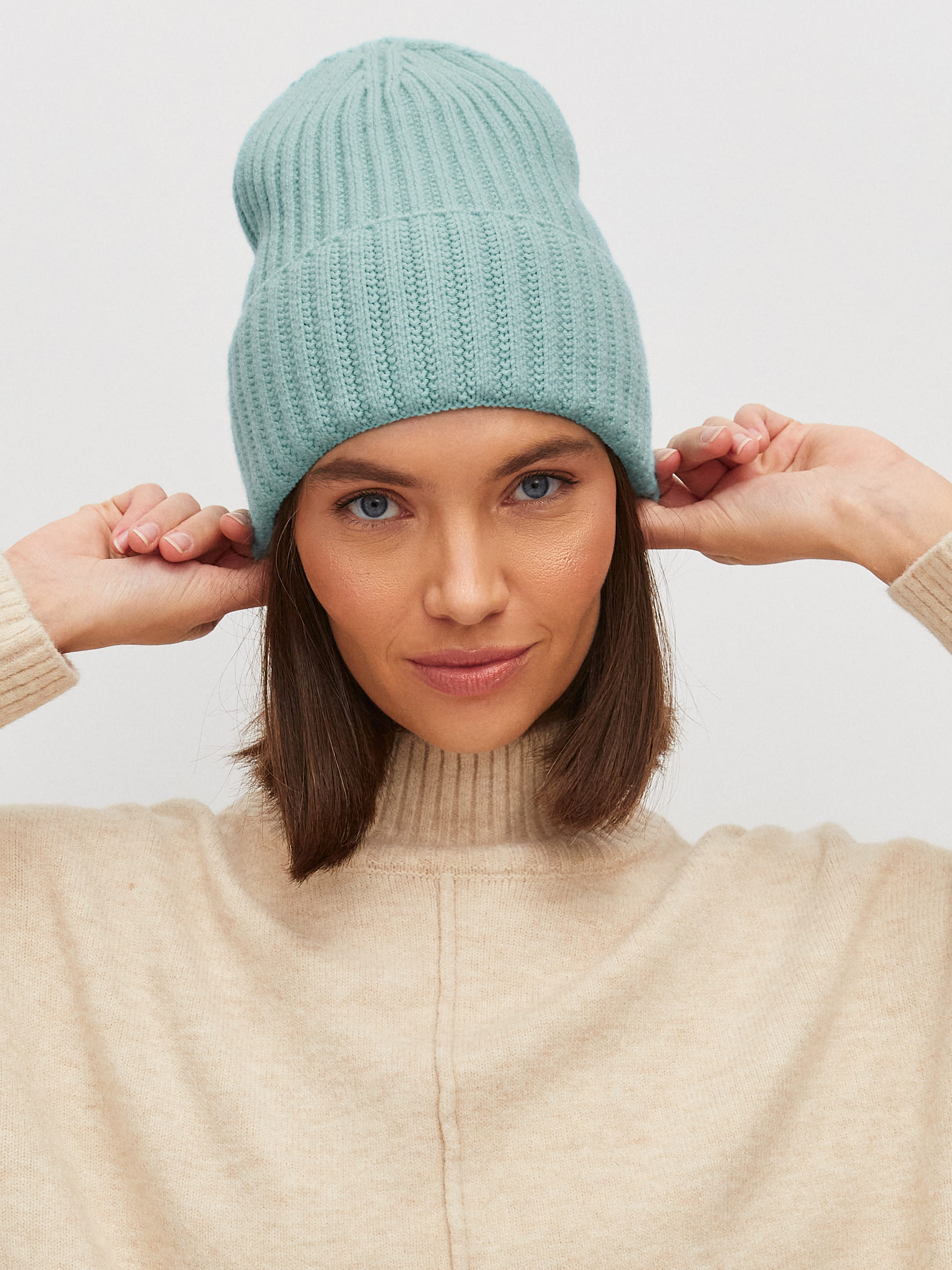 Лайт2 шапка трикотажная (бледно-бирюзовый, 56-58)