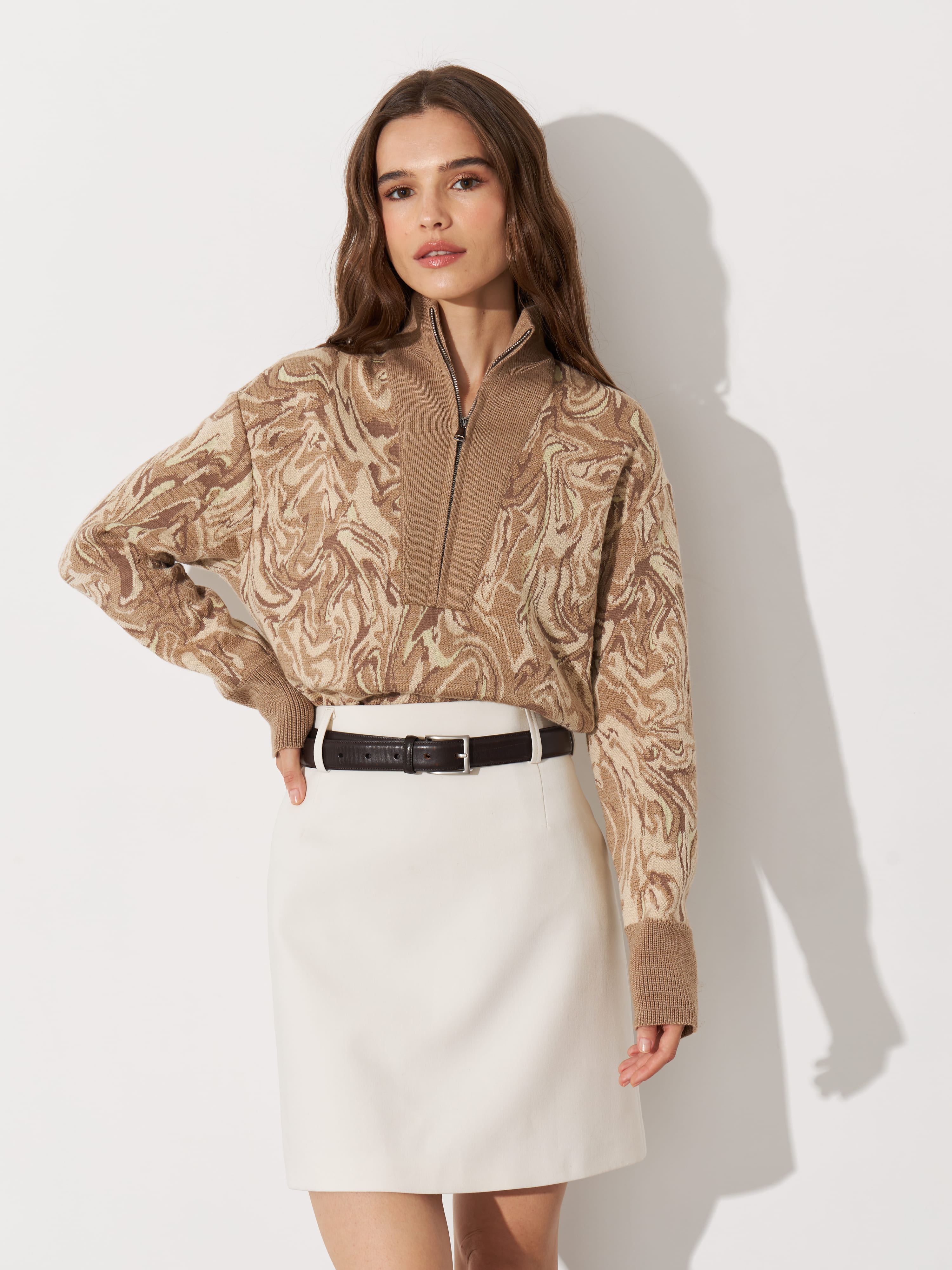 Грация джемпер трикотажный (бежевый, 44-46)