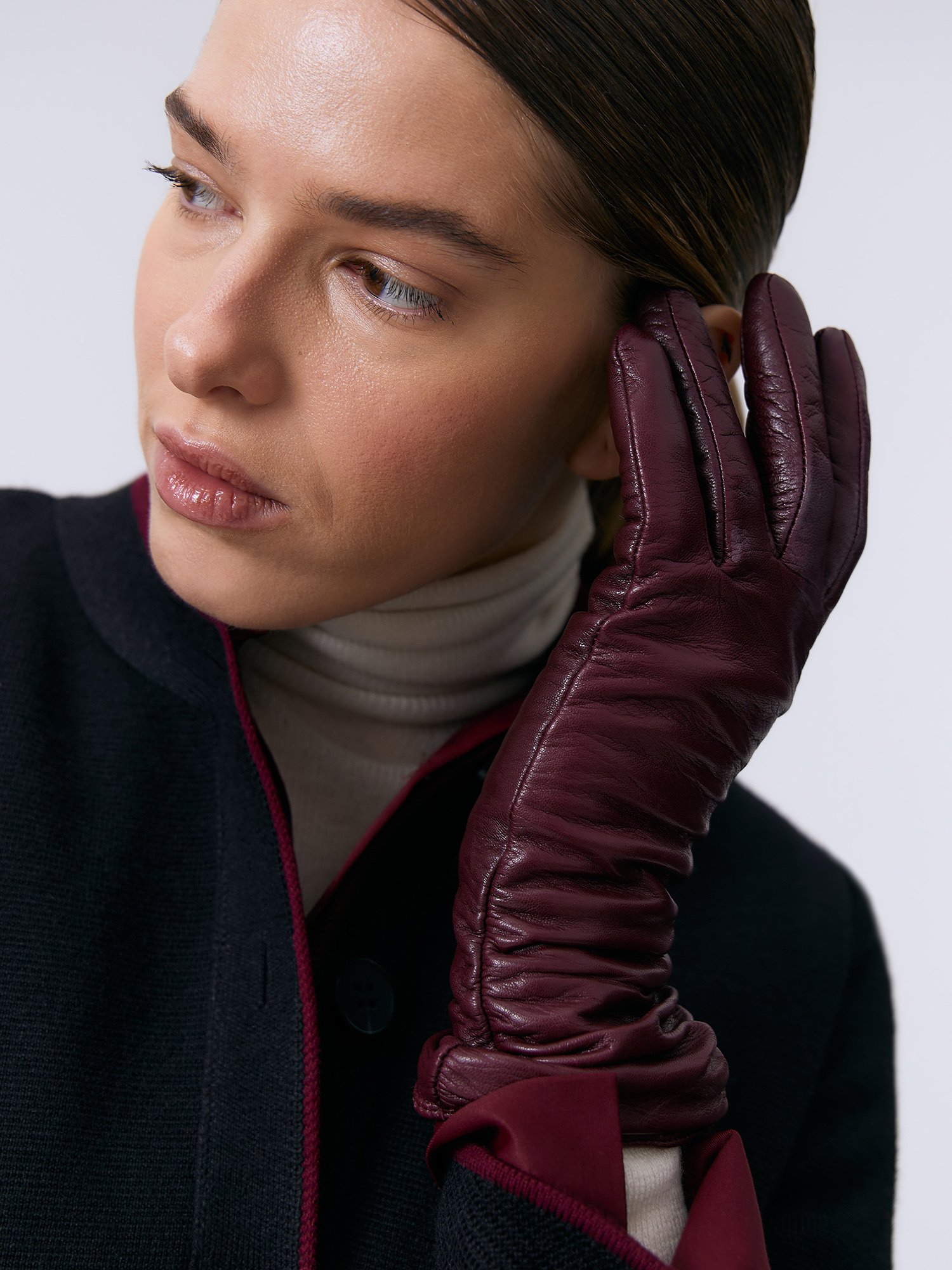 Сириус жакет трикотажный (черный/бордо, 46)