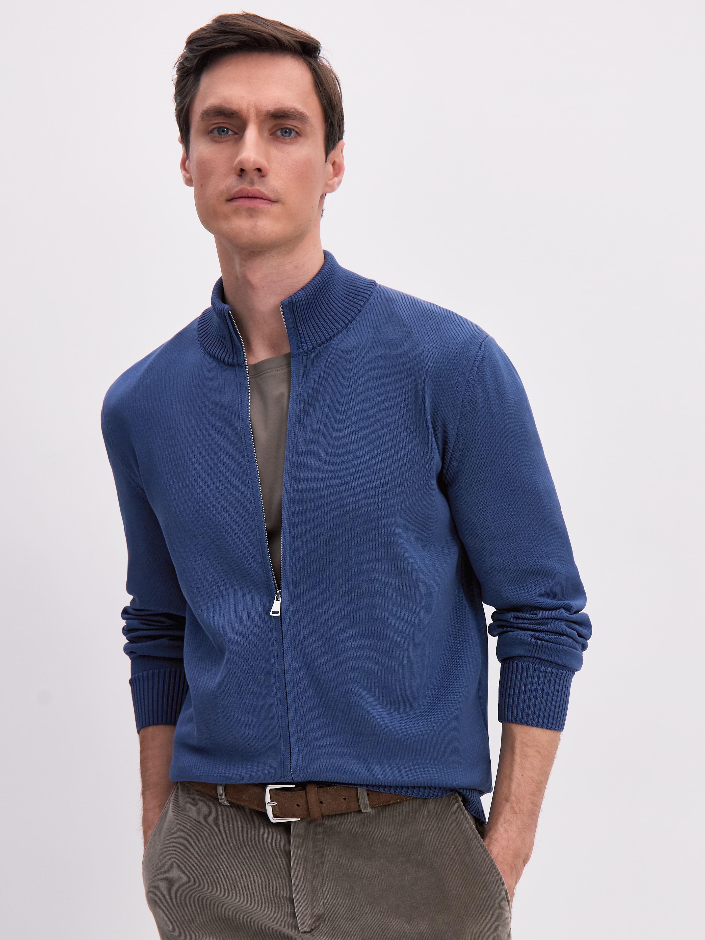 Ларго кардиган трикотажный (джинсовый, 48/176-182)