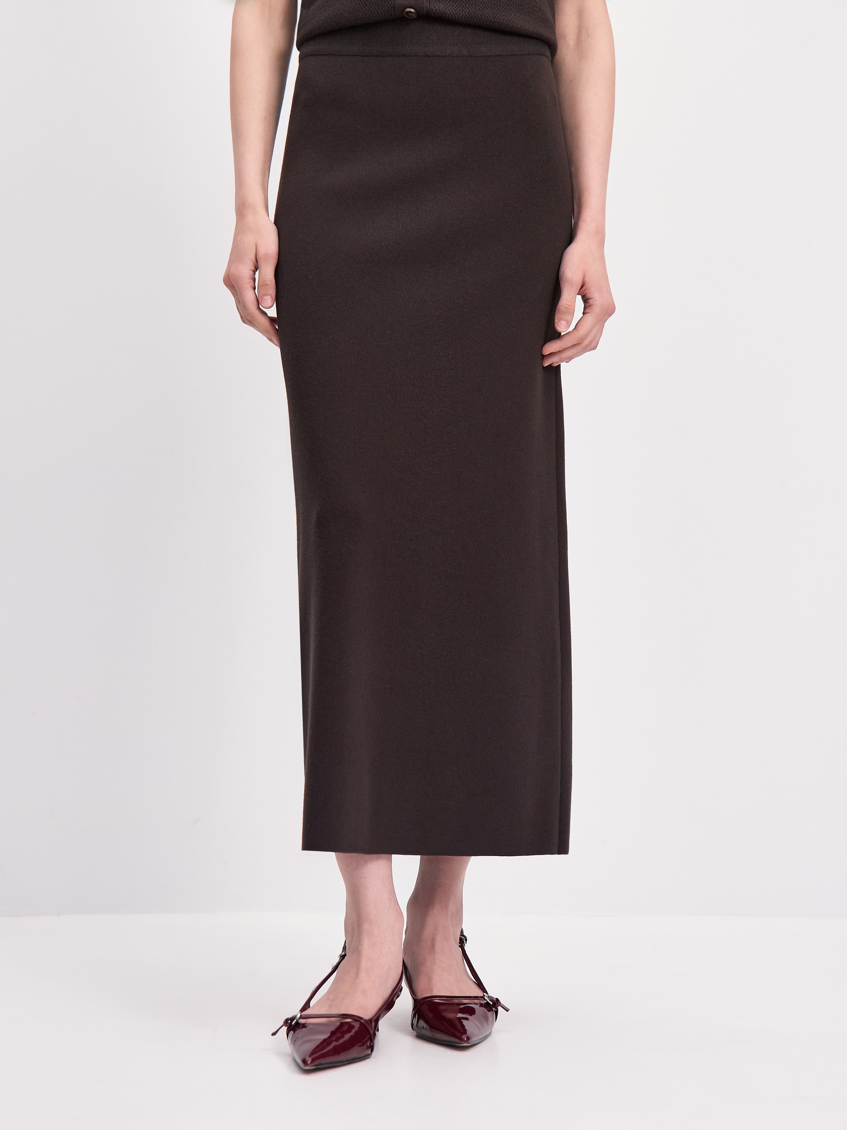 Моника юбка трикотажная (т. коричневый, 40-42/164-170)