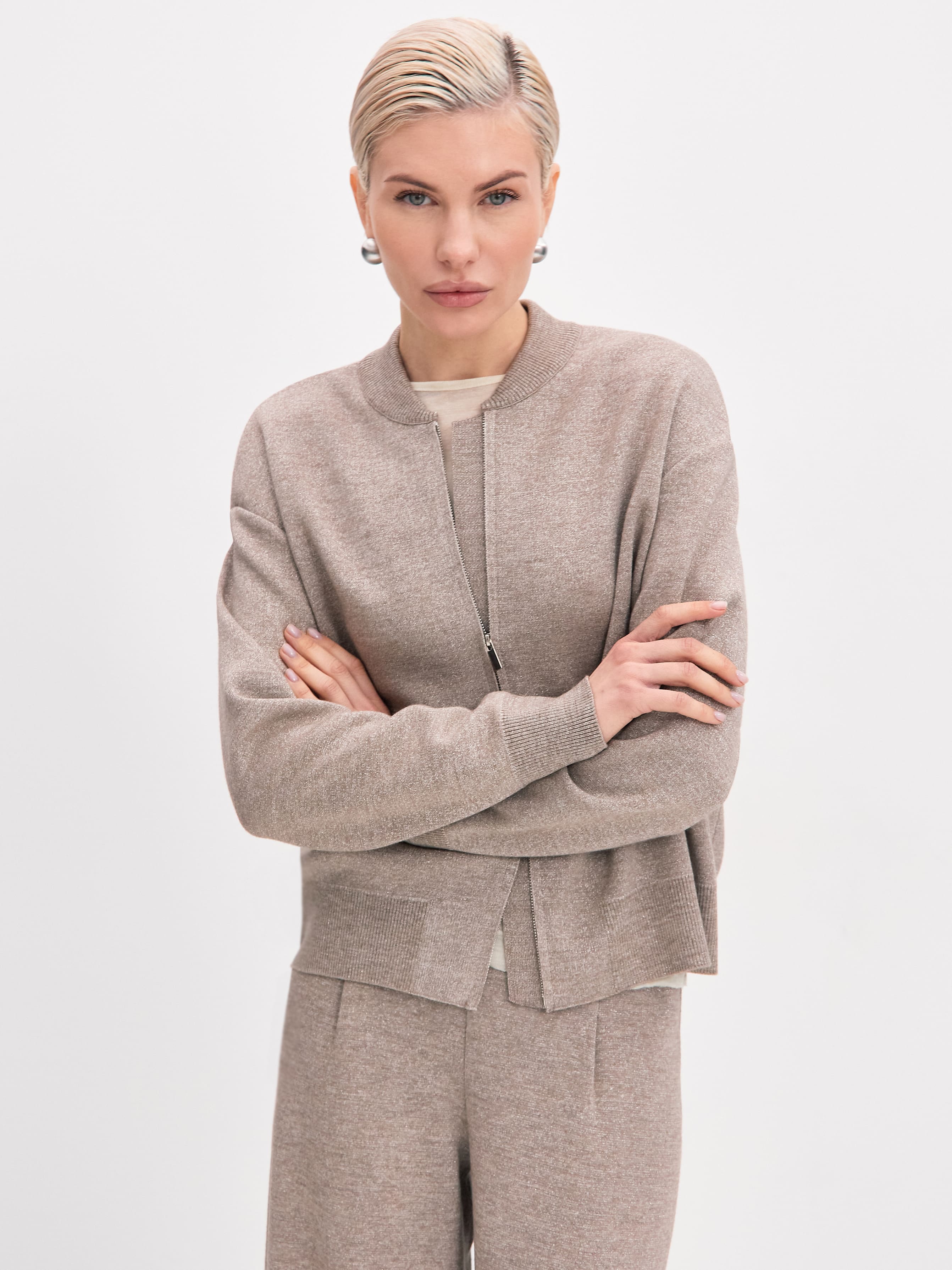 Нейс джемпер (бомбер) трикотажный (какао, 44-46)