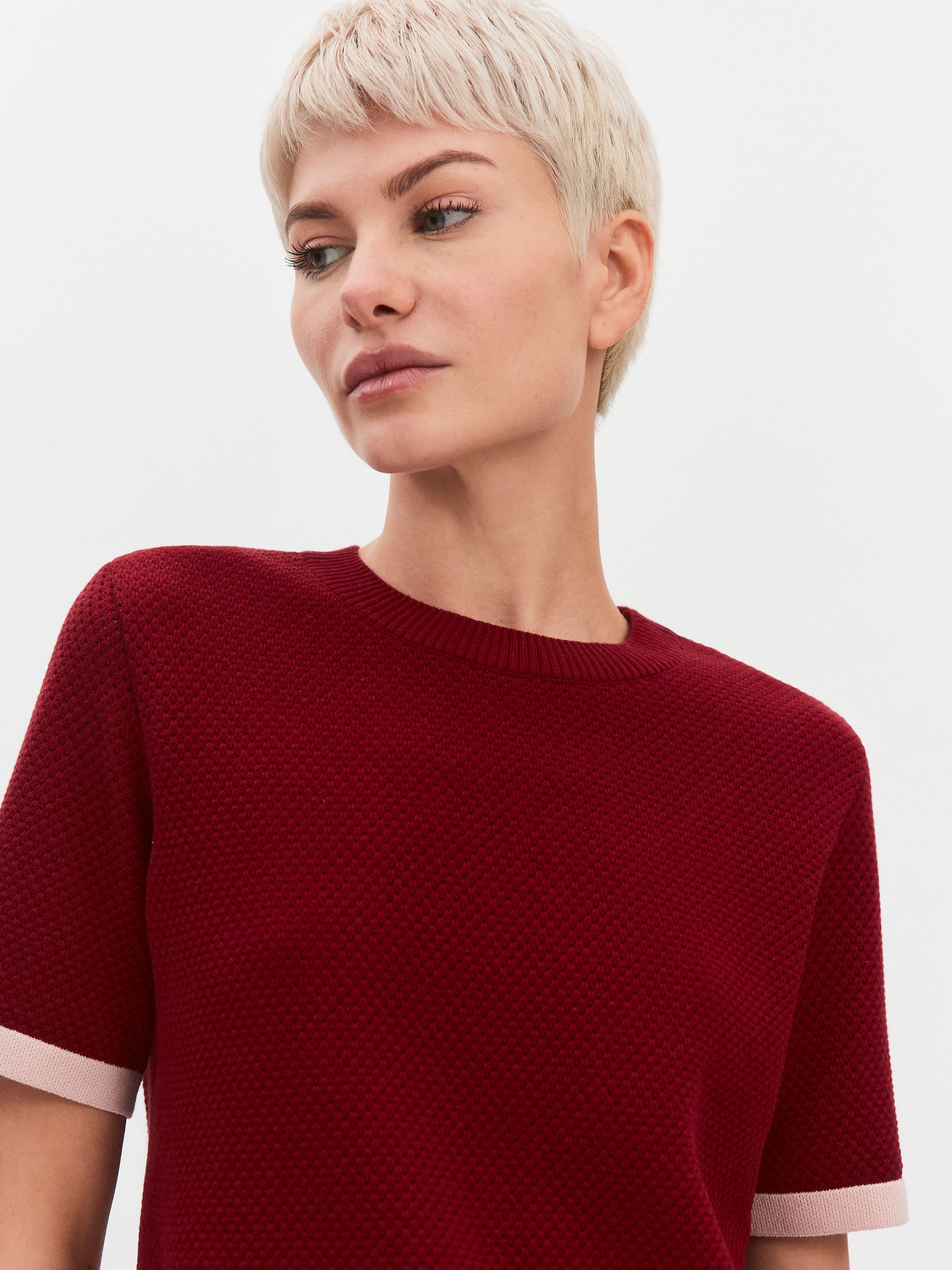 Элмонд джемпер (футболка) трикотажный (вишневый, 44-46)