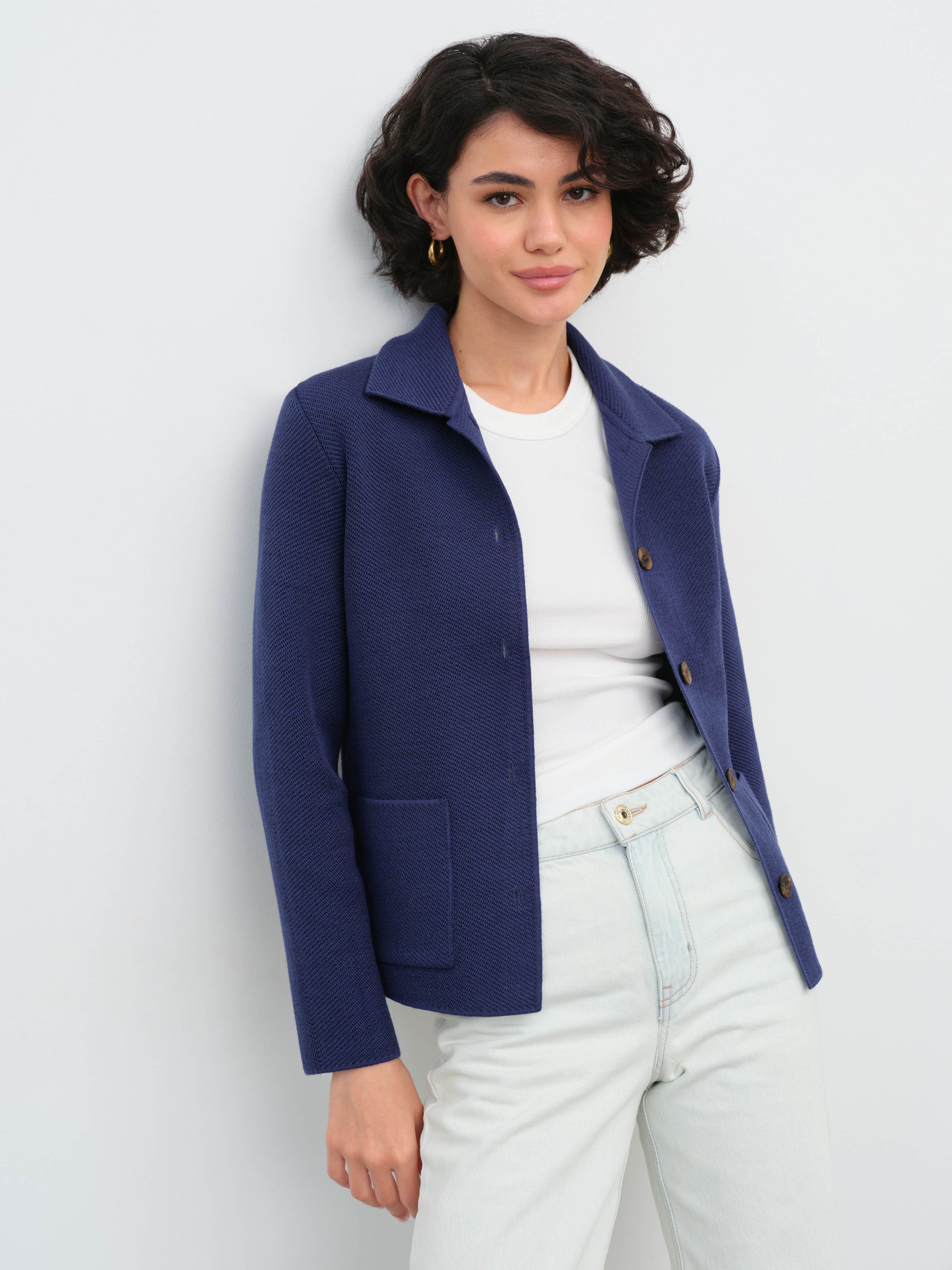 Аврора жакет трикотажный (синий, 44-46)