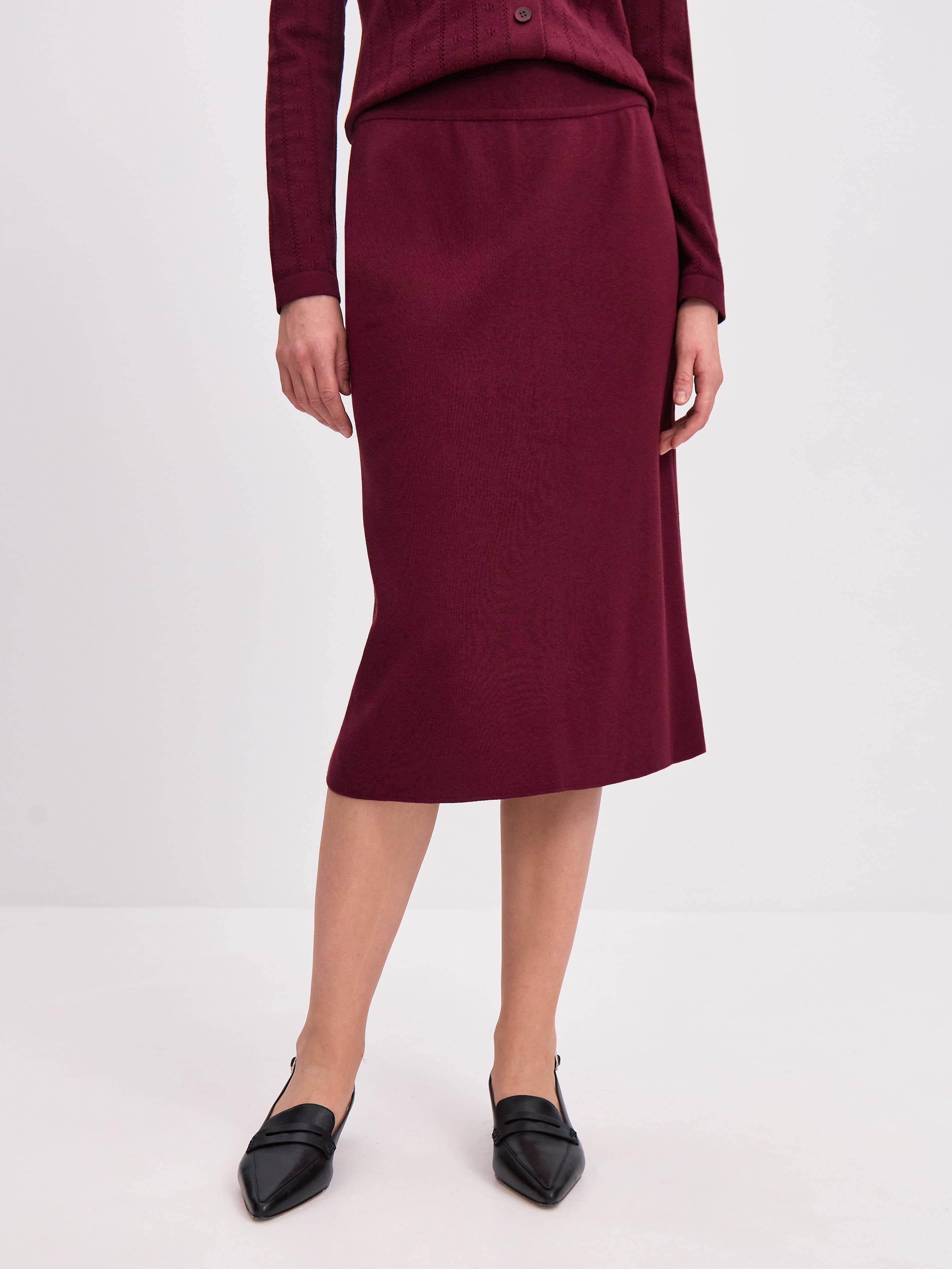 Моне юбка трикотажная (бордо, 46)