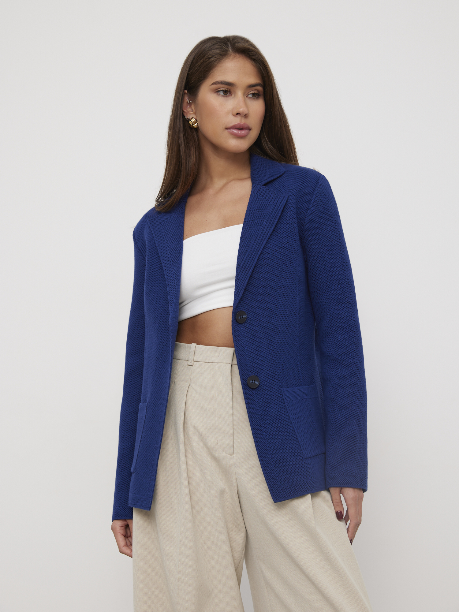 Рута жакет трикотажный (т.синий, 46)