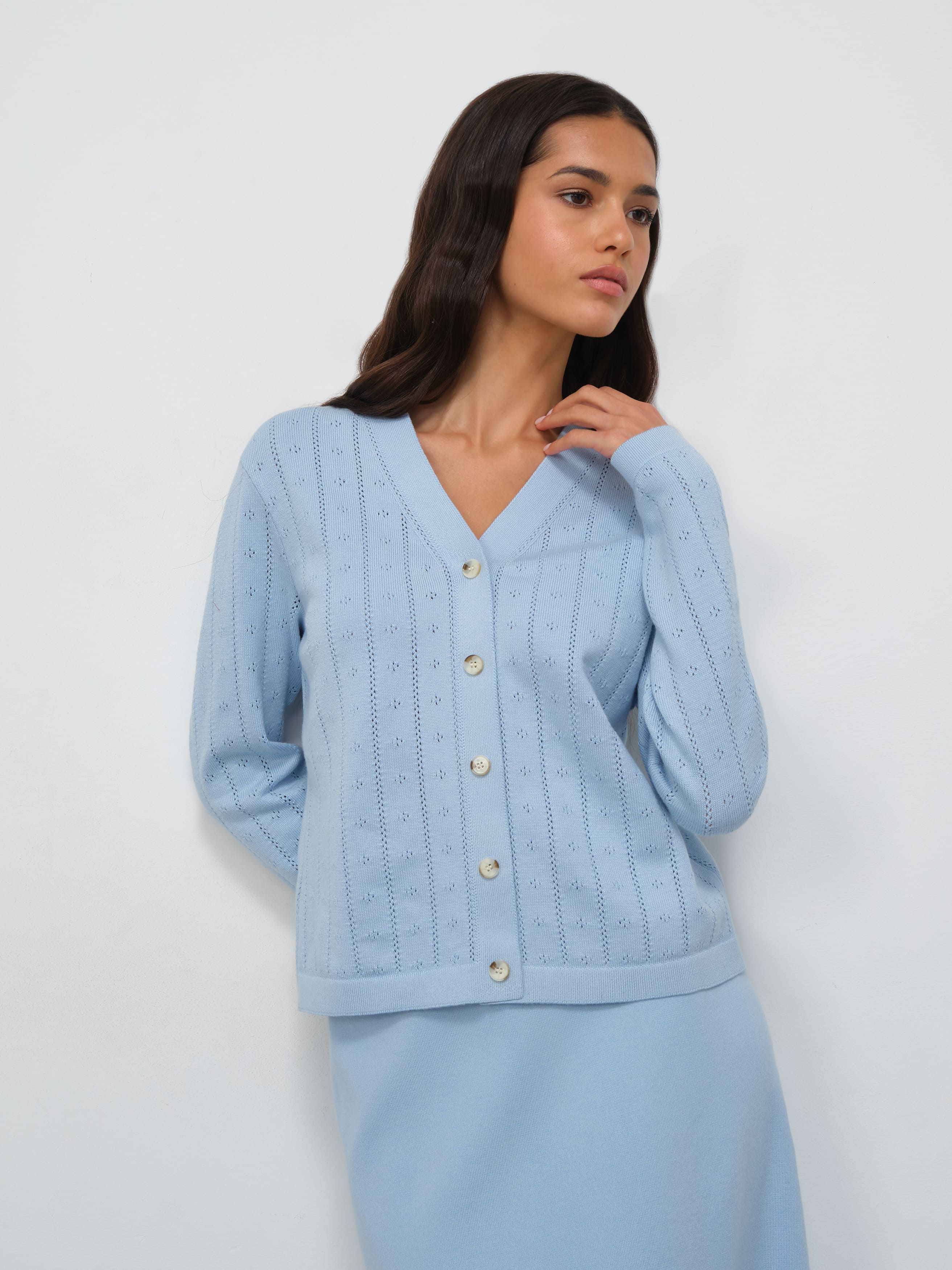 Джеси кардиган трикотажный (голубой, 46)
