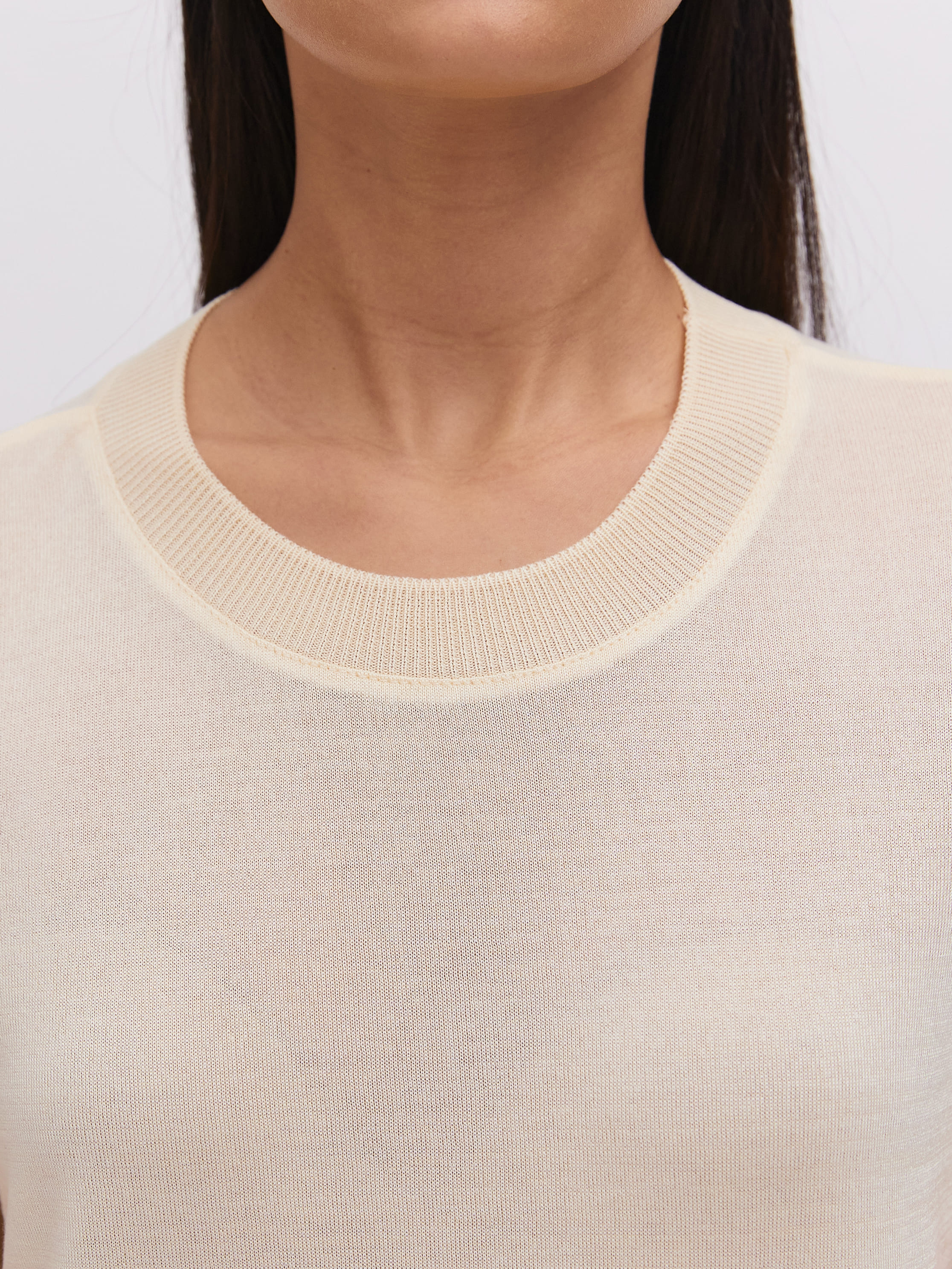 Адель1 джемпер (футболка) трикотажный (кремовый/оранжевый, 44-46)