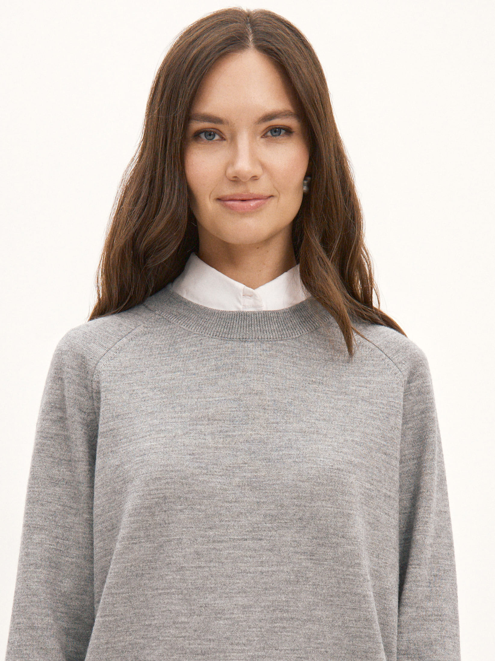 Сеул джемпер трикотажный (серый меланж, 44-46)