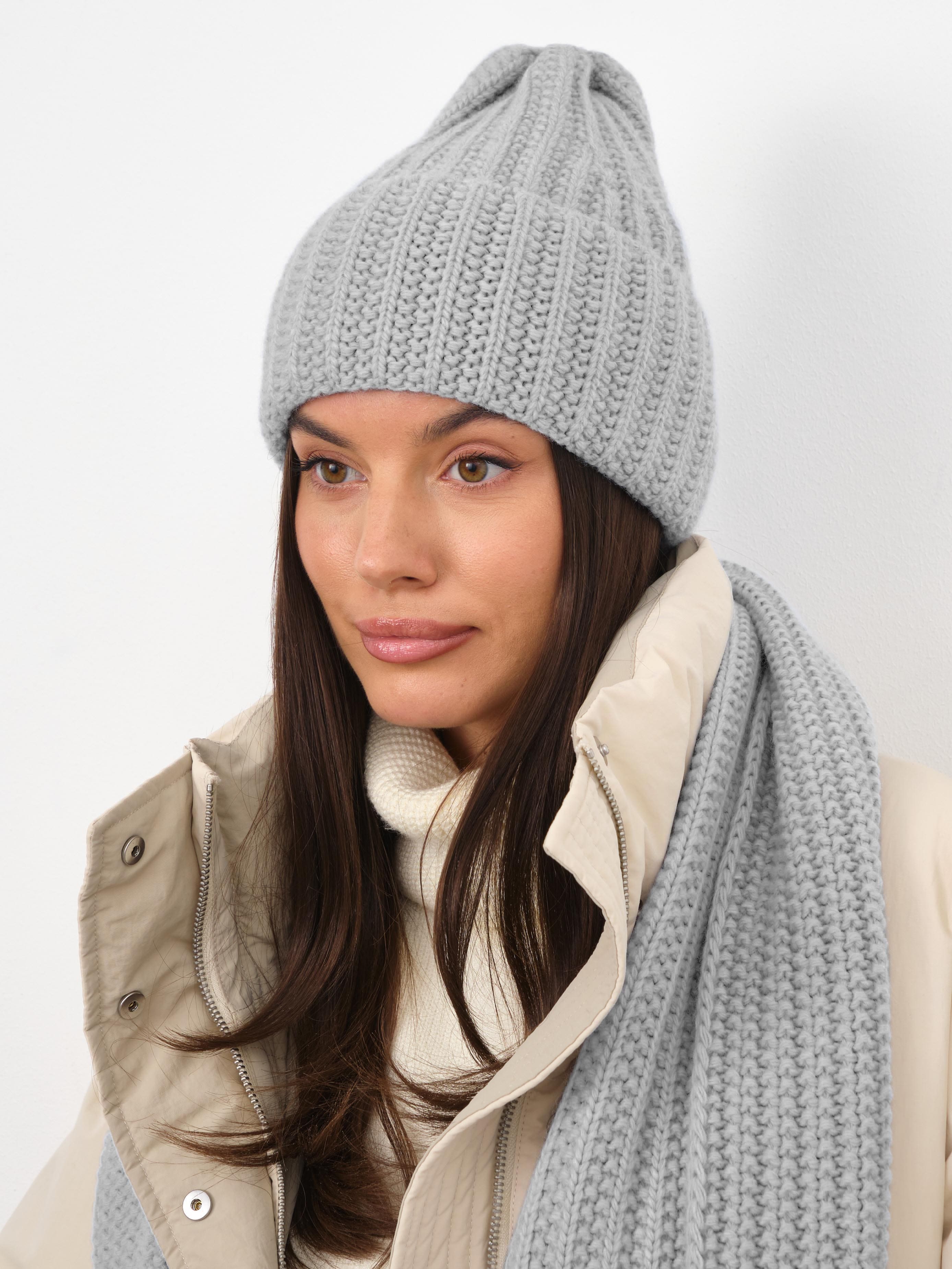 Черри шапка трикотажная (св. серый, 56-58)