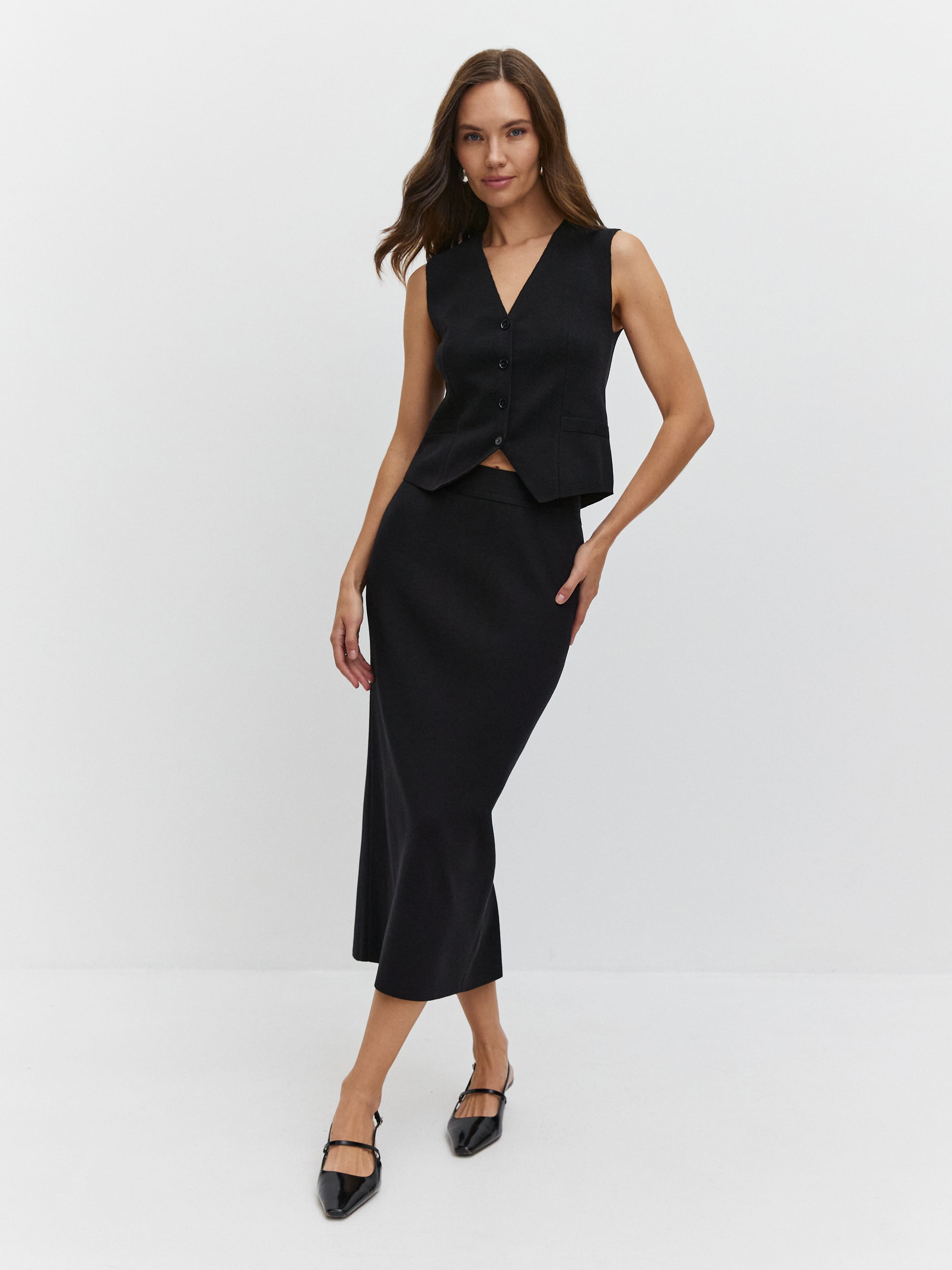 Матрикс юбка трикотажная (черный, 44-46)