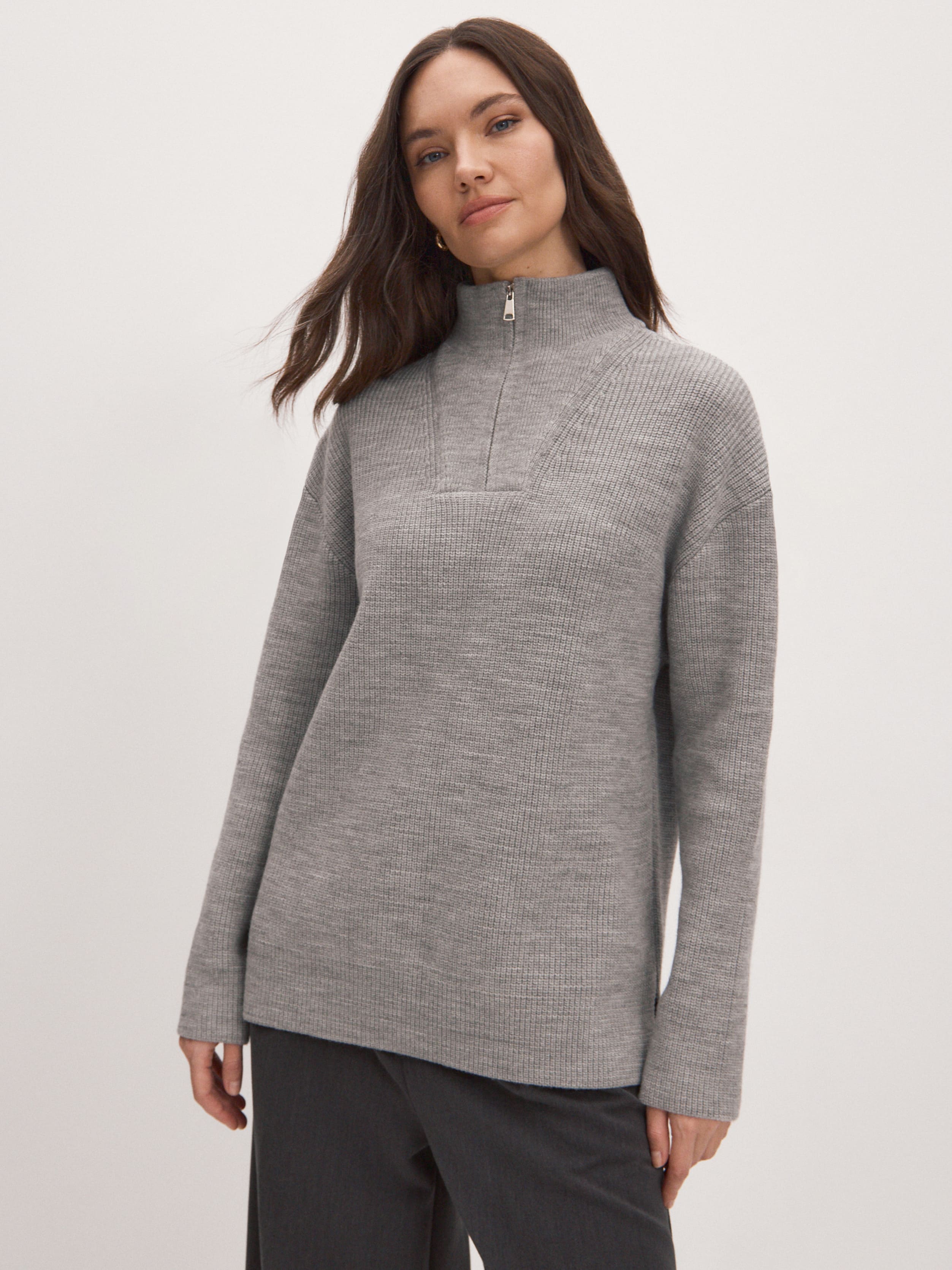 Ридми джемпер трикотажный (серый меланж, 44-46)