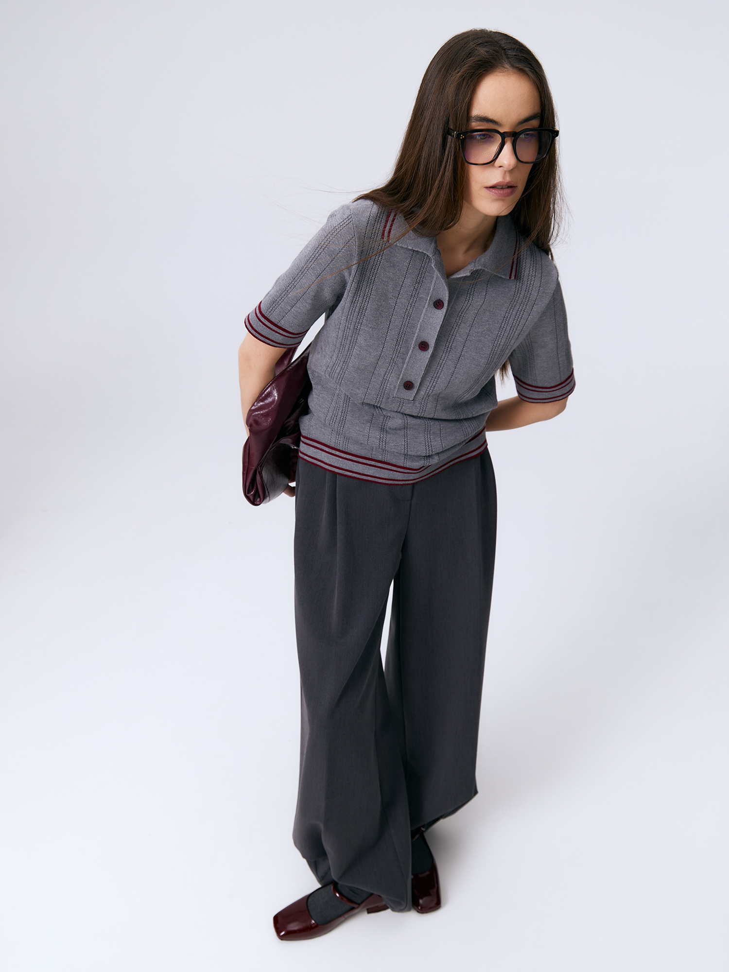 Данте джемпер (футболка) трикотажный (серый меланж, 44-46)