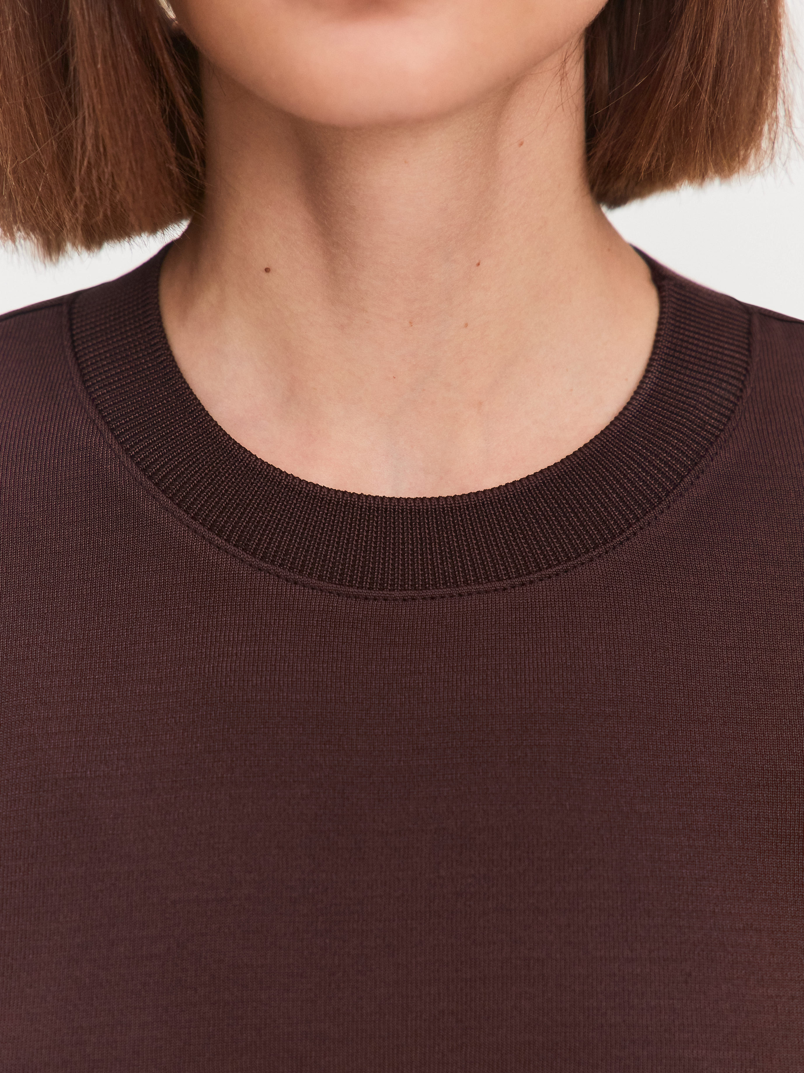 Адель джемпер (футболка) трикотажный (т.коричневый, 56-58)