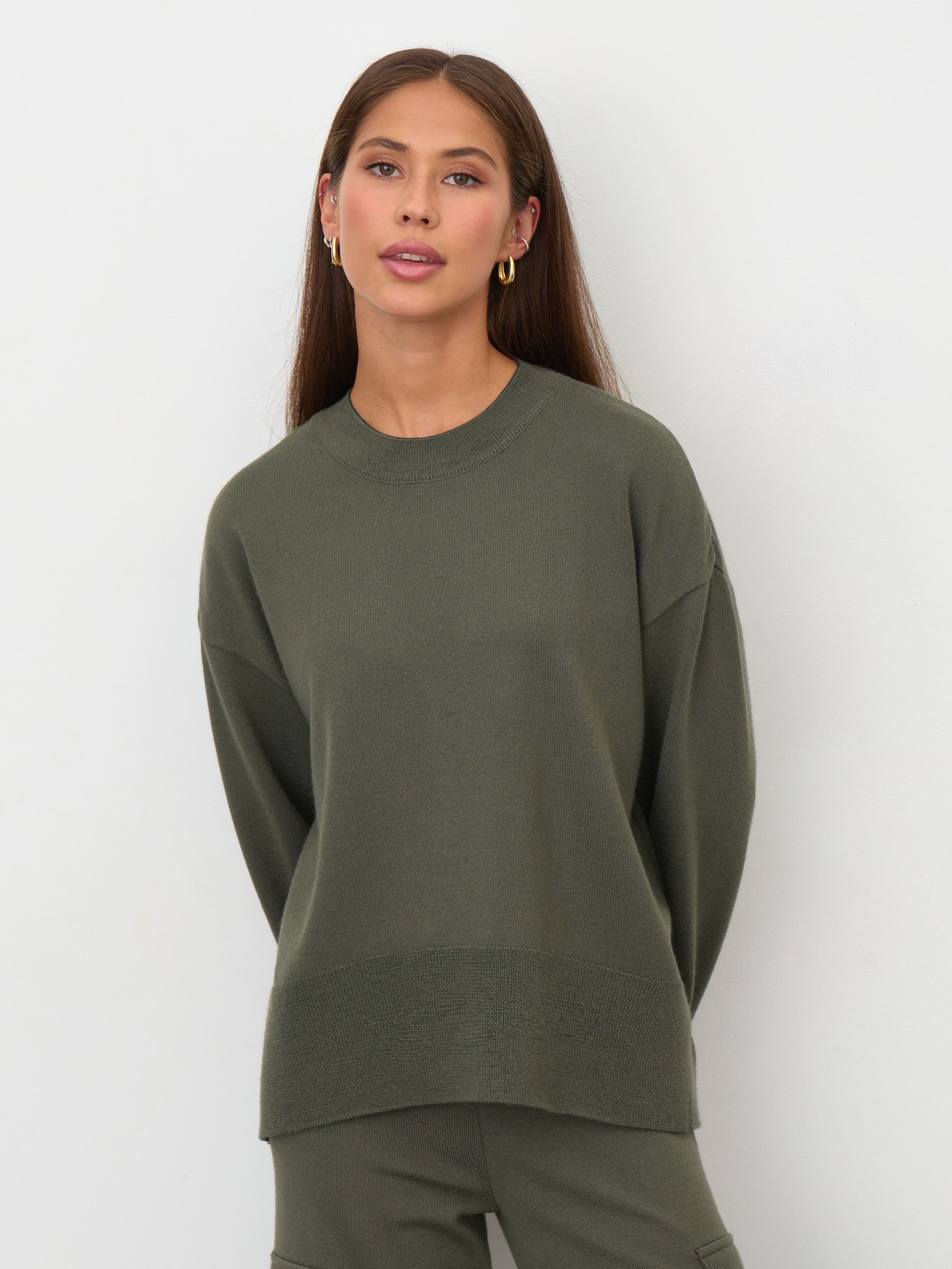 Дания джемпер трикотажный (хаки, 44-46)