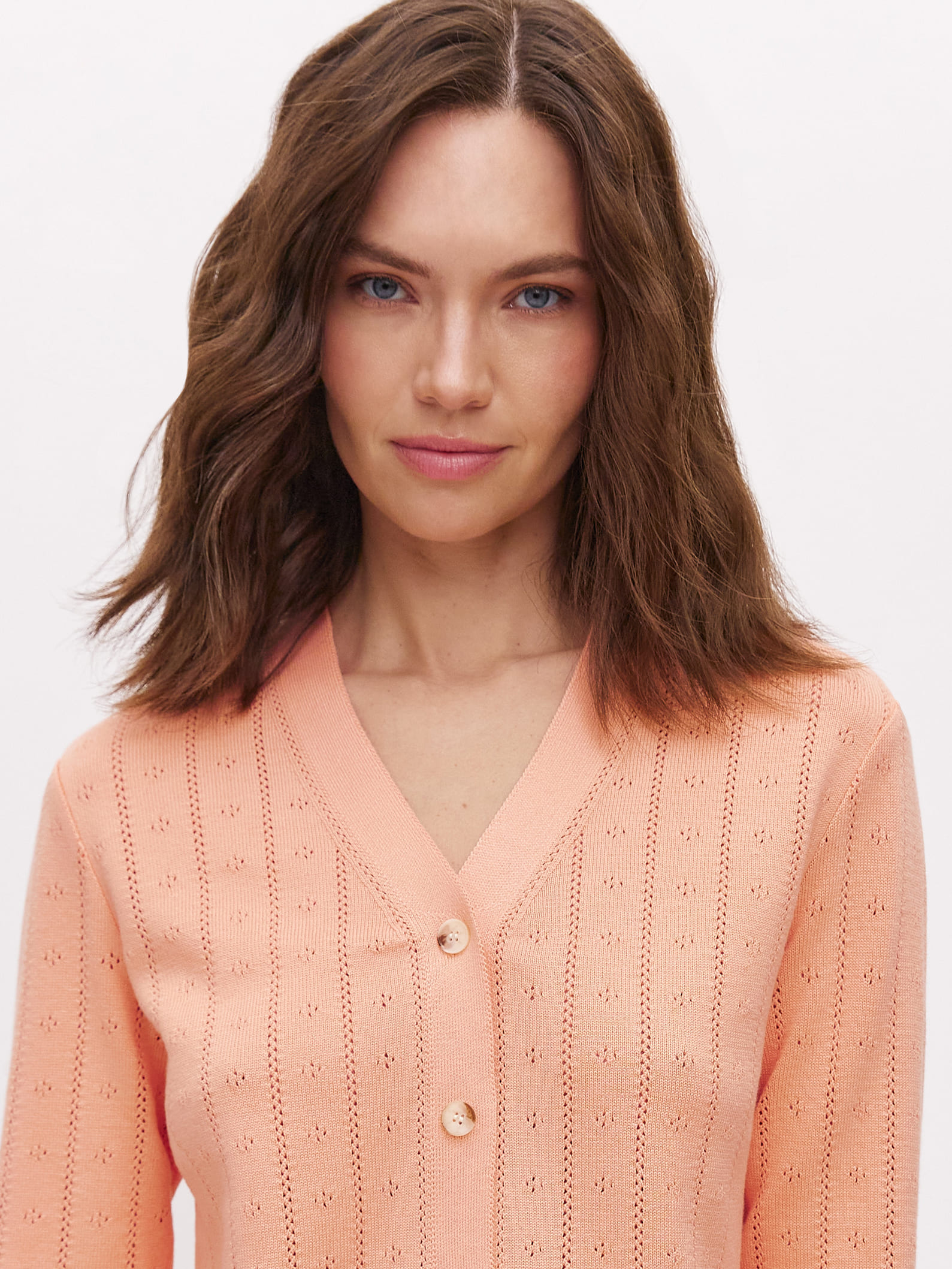Джеси кардиган трикотажный (лососевый, 46)