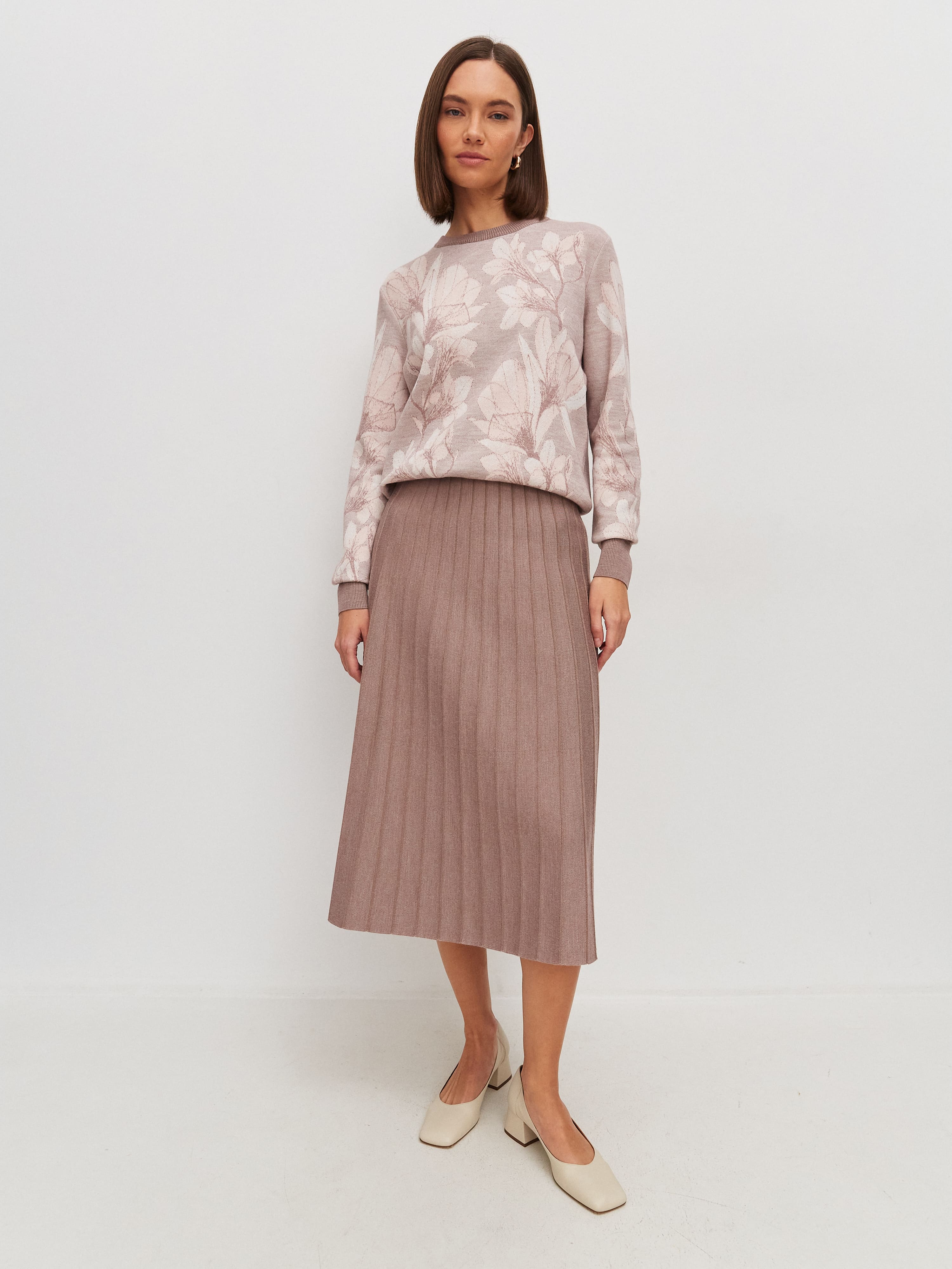 Тахо юбка трикотажная (розовато-серый, 44-46)