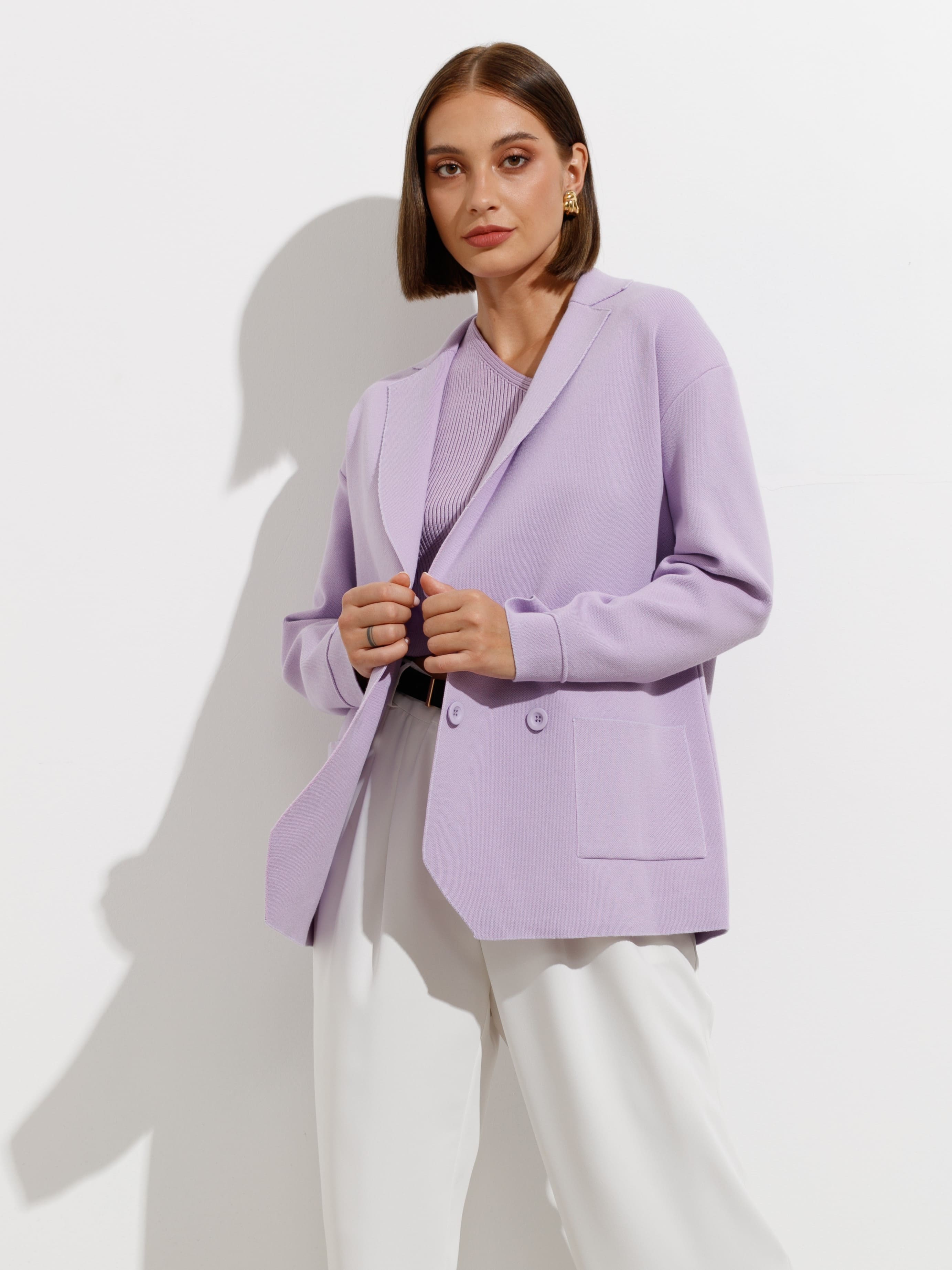 Монако пиджак трикотажный (лавандовый, 44-46)