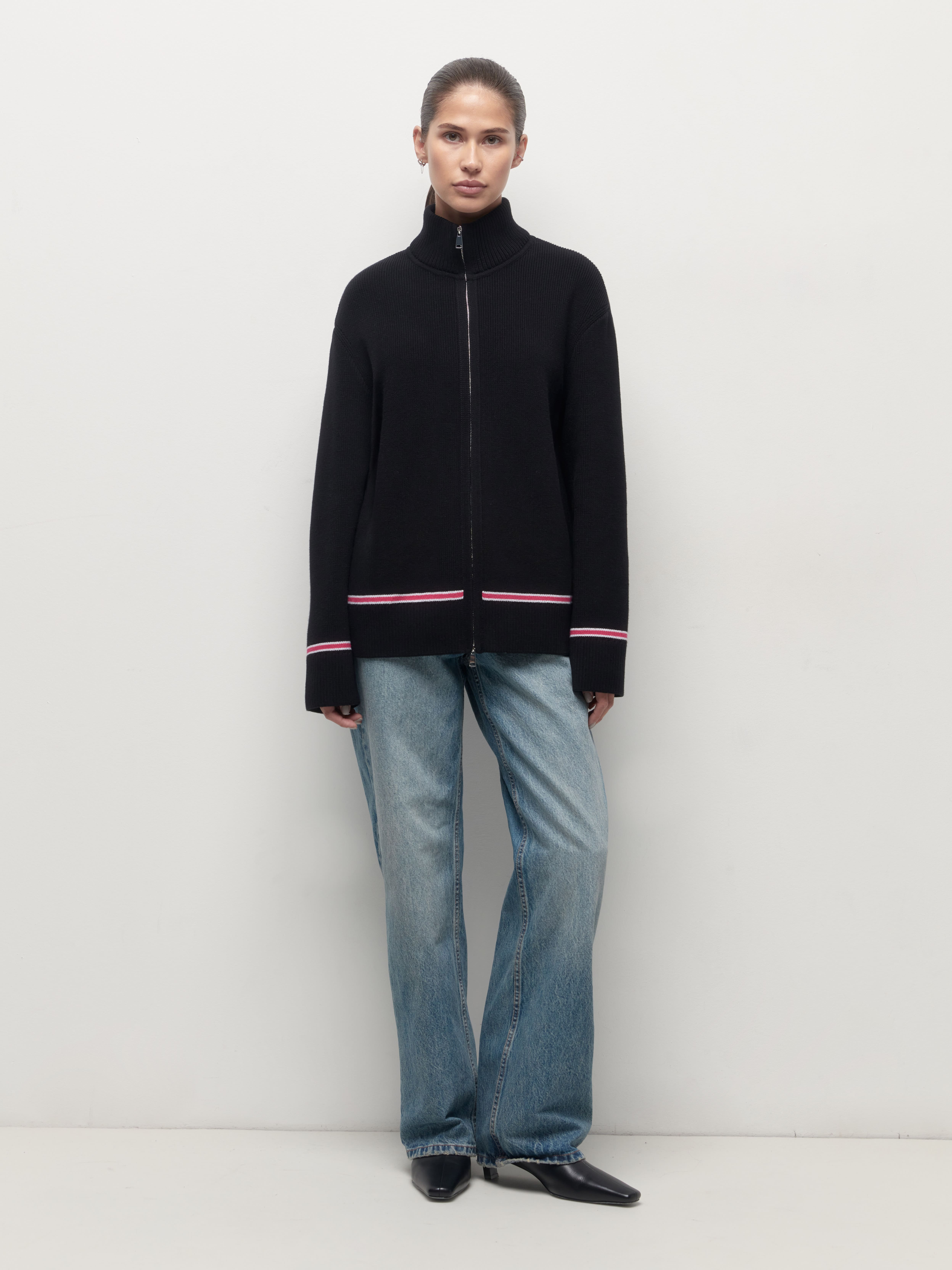 Бельгия джемпер трикотажный (черный, 44-46)