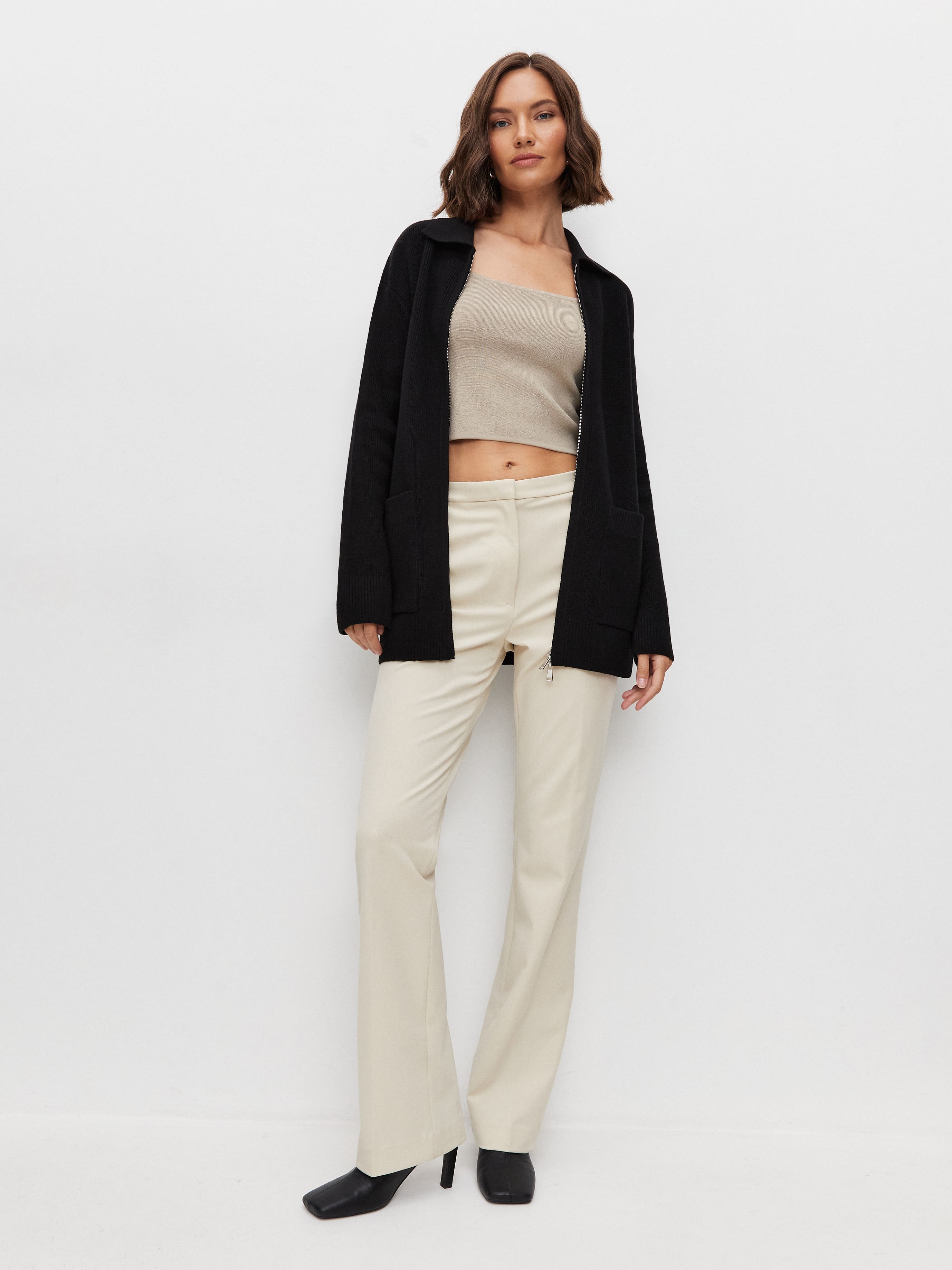 Лира кардиган трикотажный (черный, 44-46)