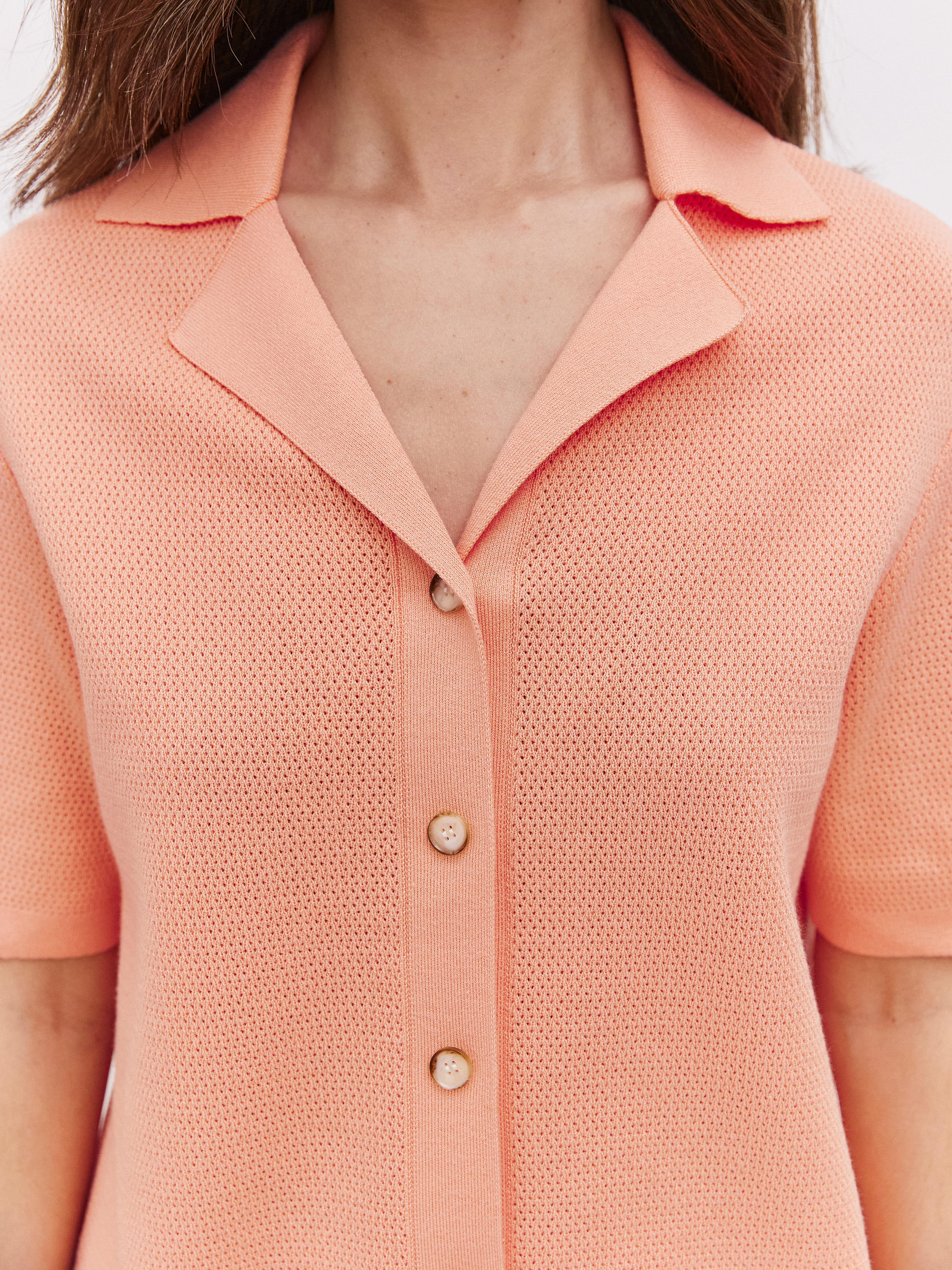 Эллада кардиган трикотажный (лососевый, 44-46)