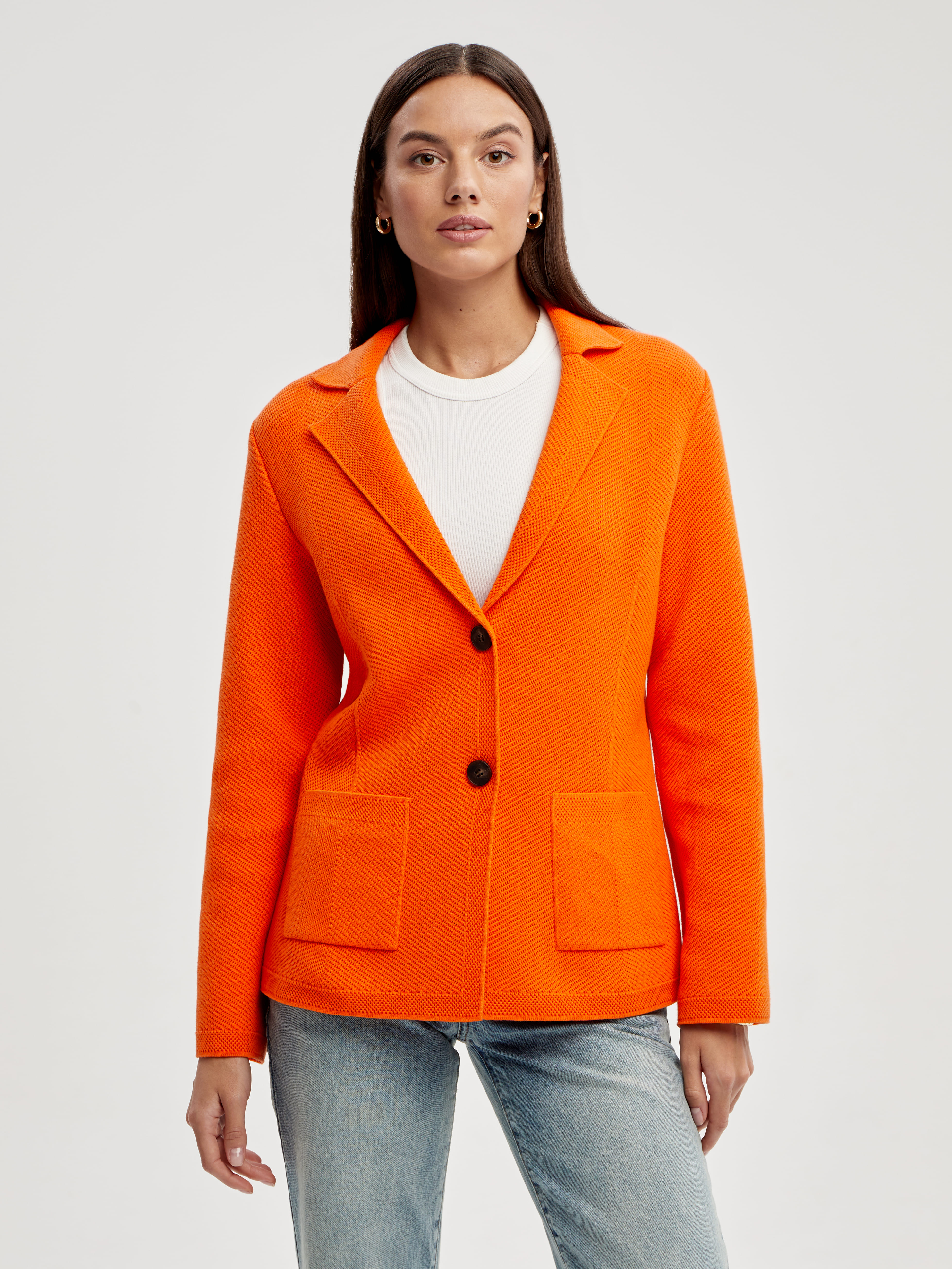 Рута жакет трикотажный (оранжевый, 46)