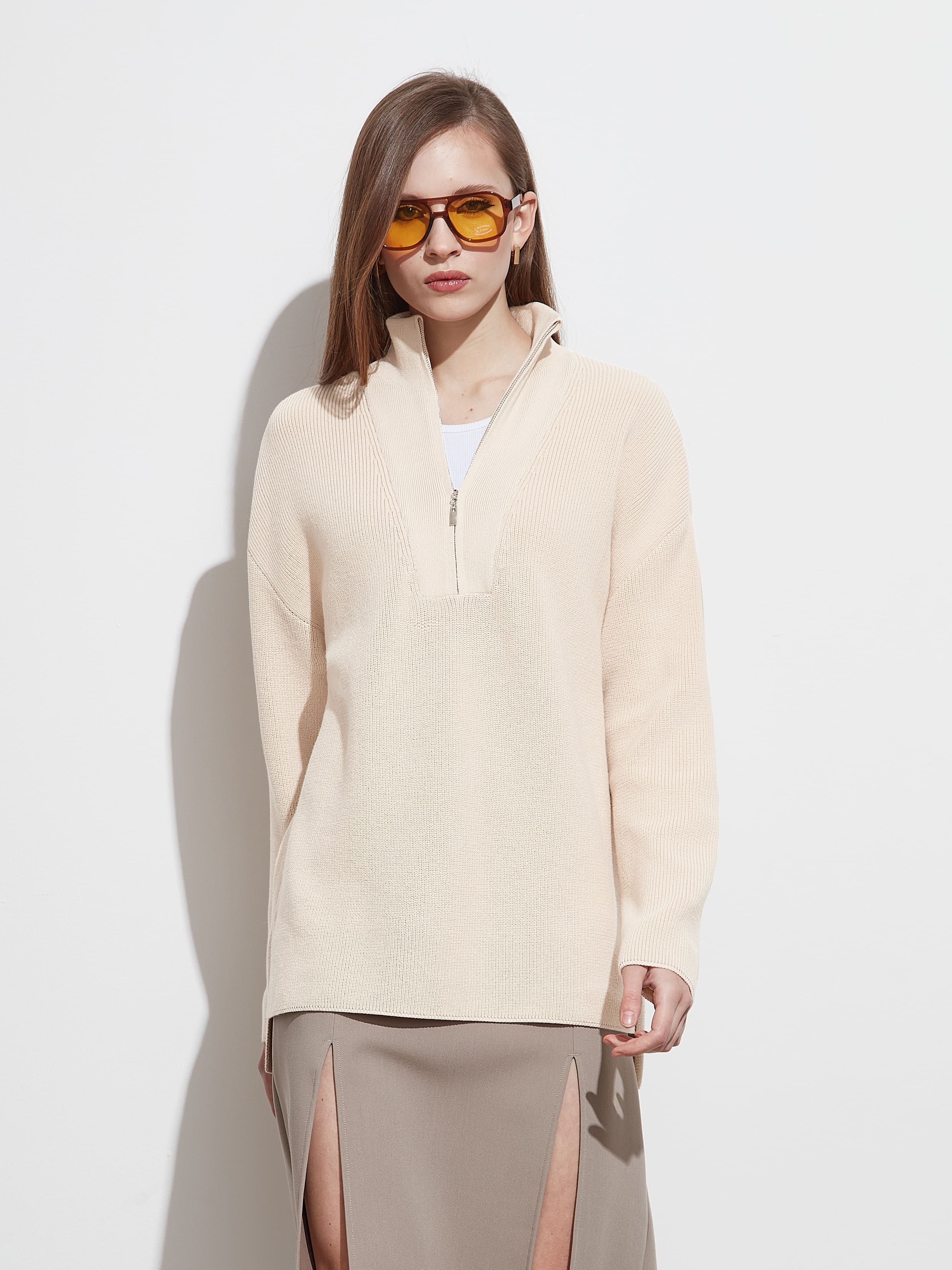 Райди джемпер трикотажный (кремовый, 44-46)