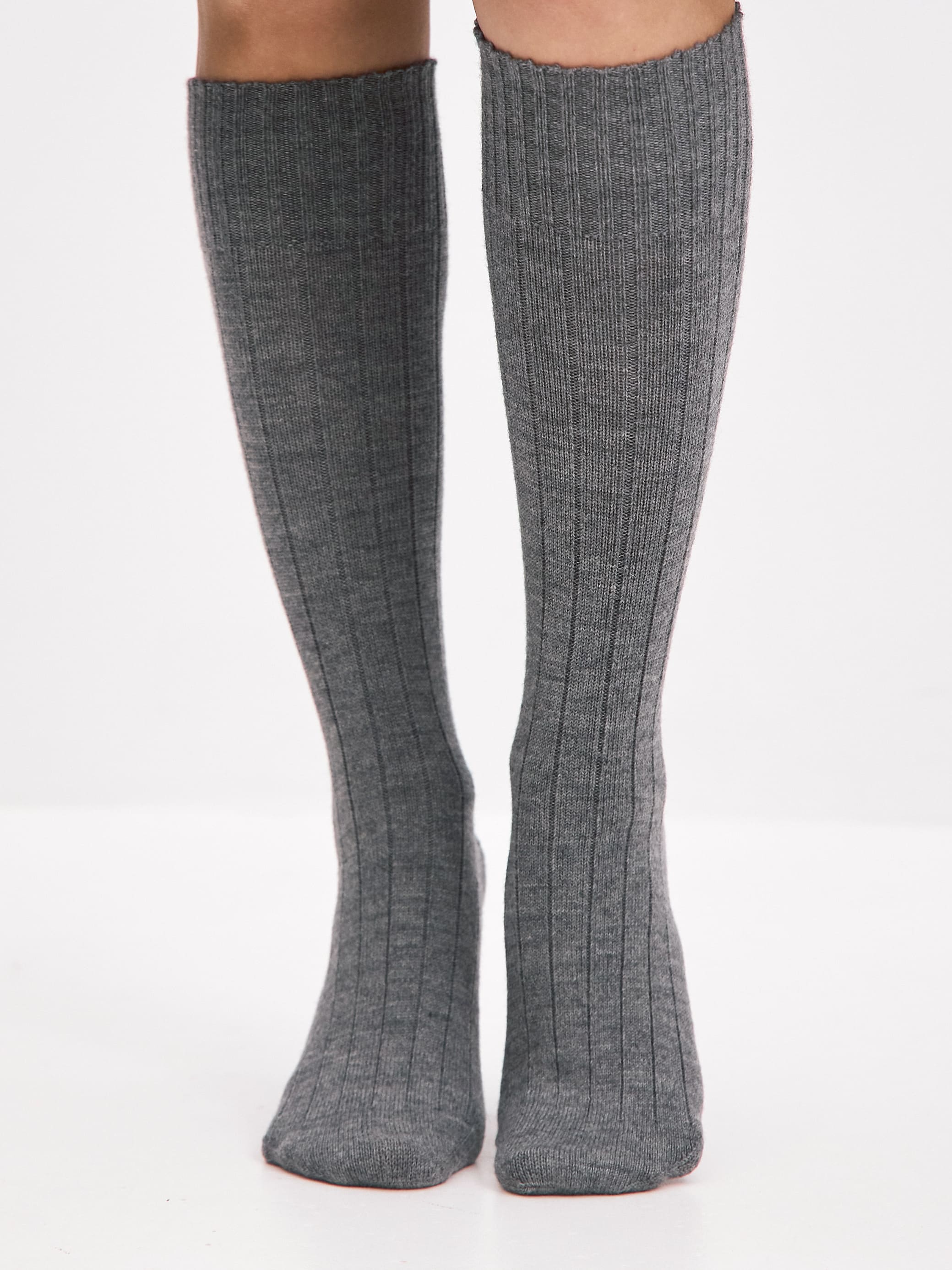 Гольфы трикотажные Степ (серый меланж, 36-40)