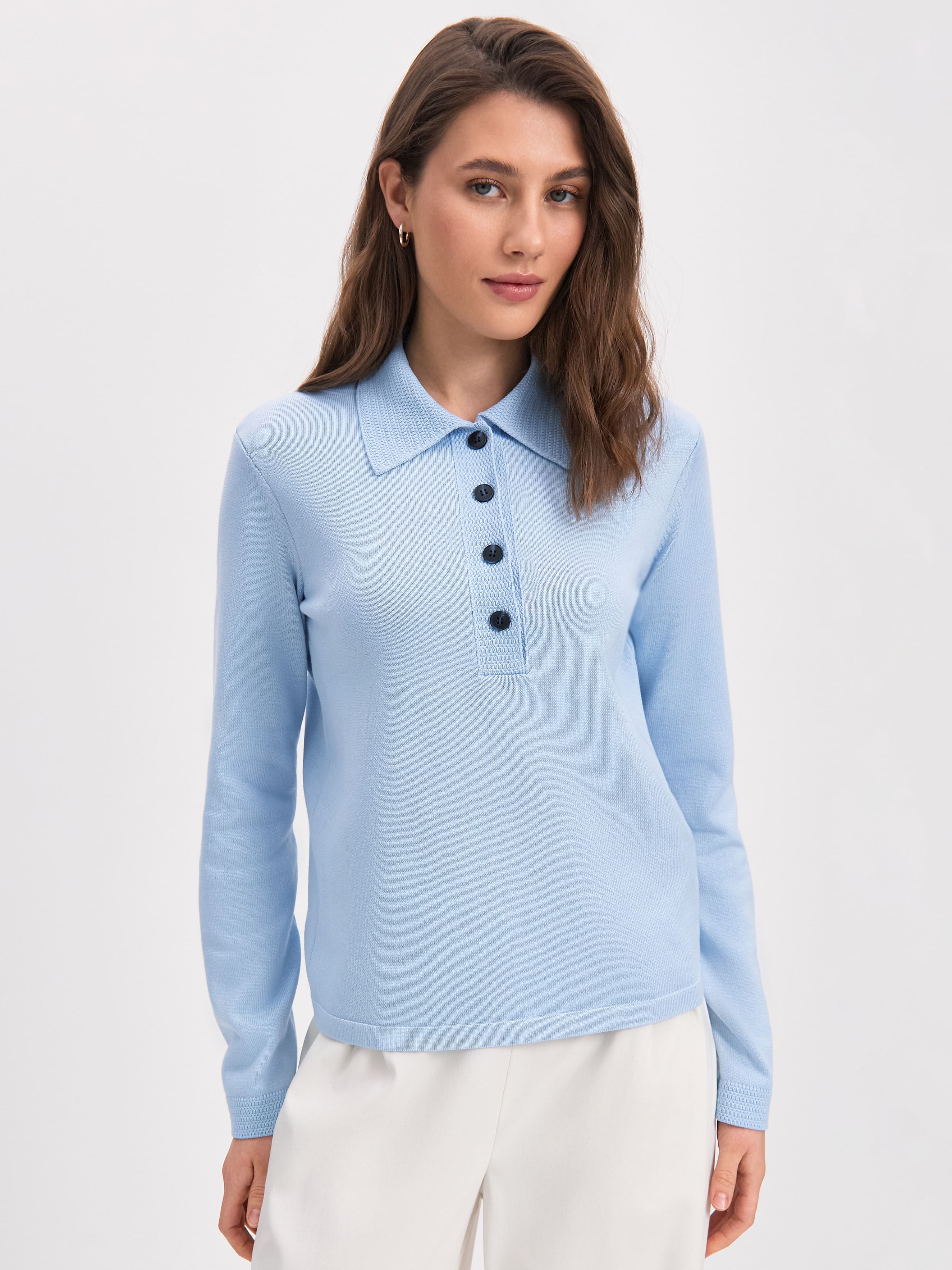 Фреско джемпер трикотажный (голубой, 44-46)