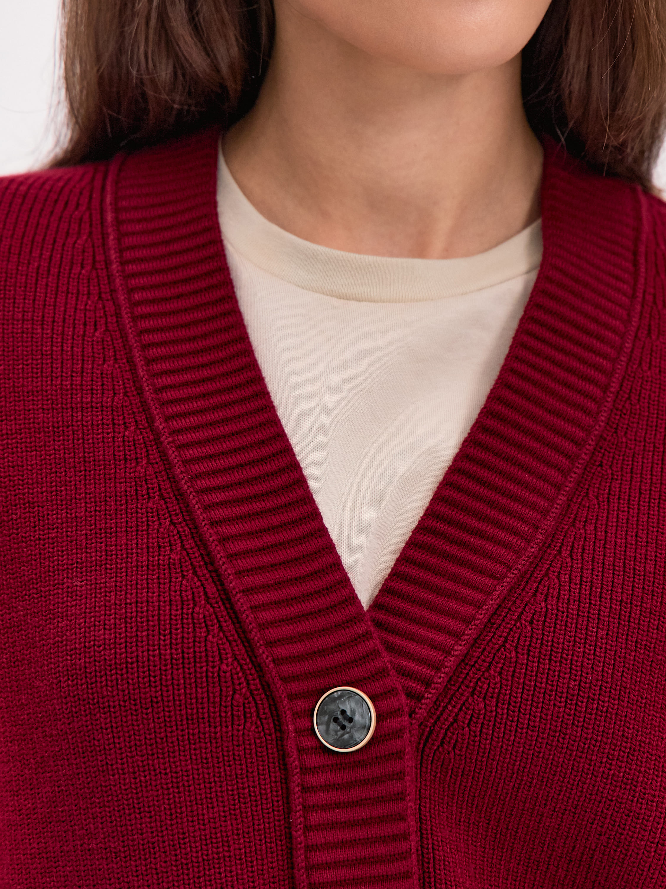 Блюз кардиган трикотажный (бордо, 44-46)