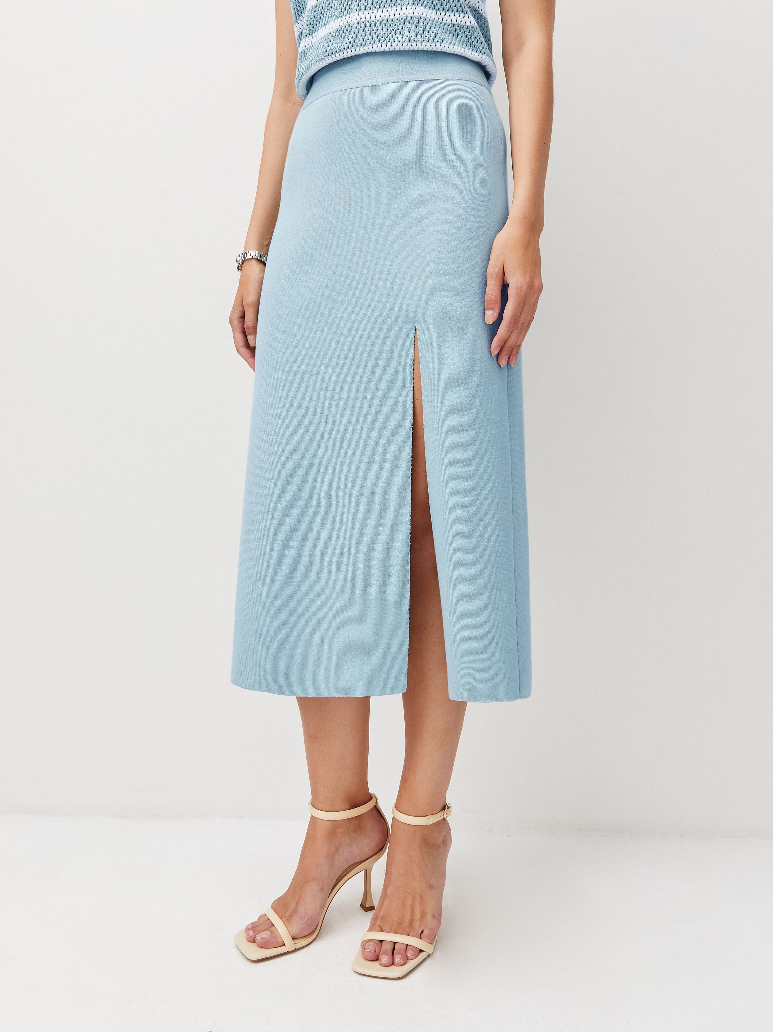 Лоск юбка трикотажная (св.голубой, 46)