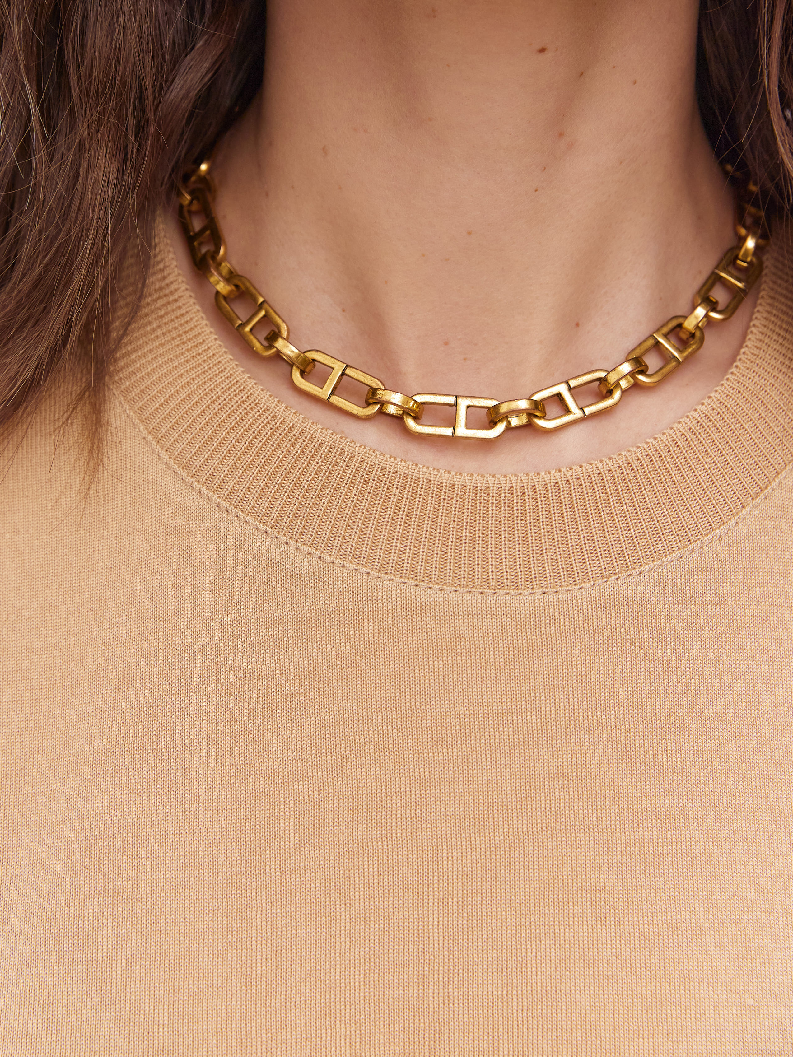 Адель джемпер (футболка) трикотажный (светло-бежевый, 44-46)