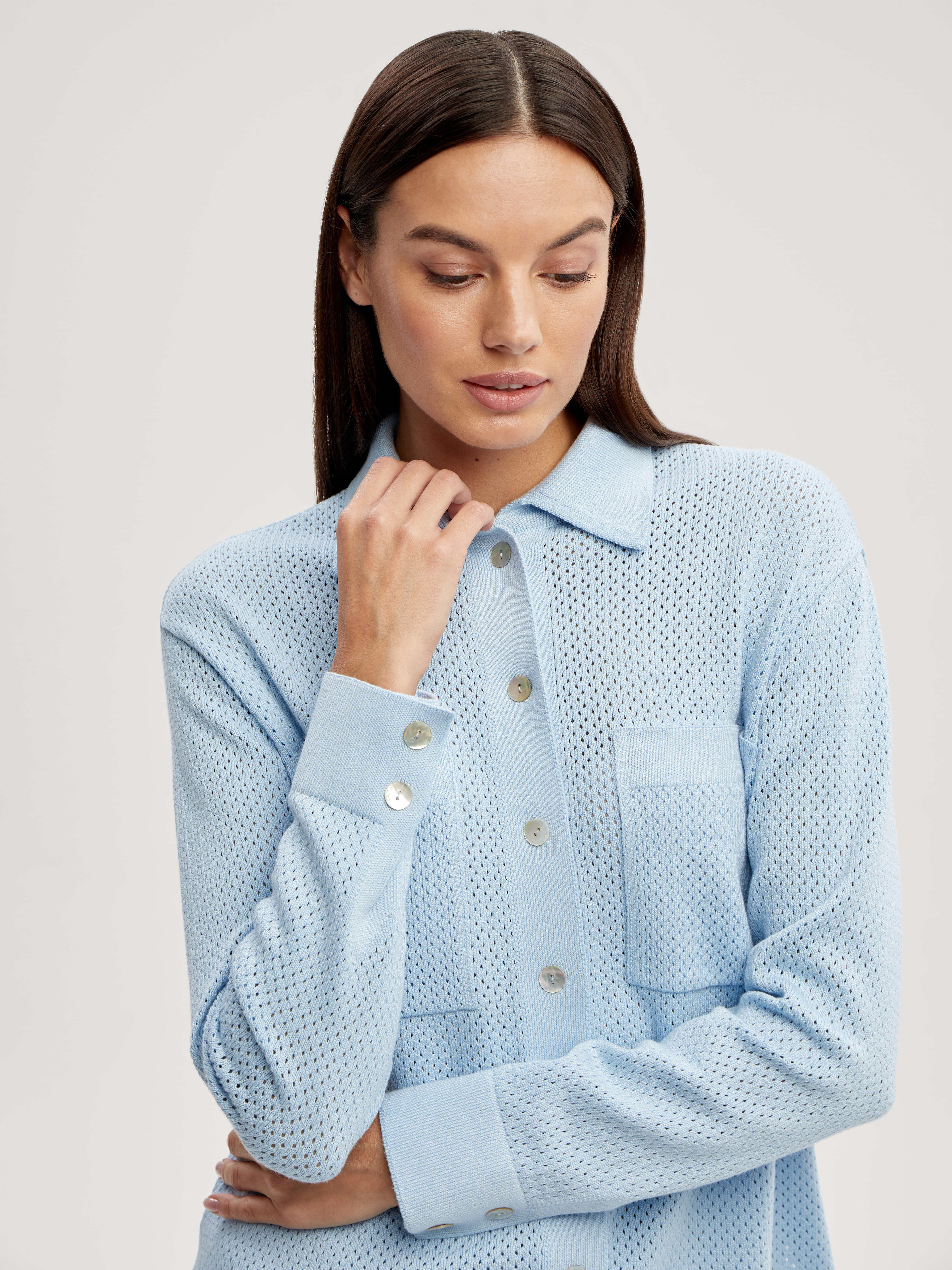 Джули кардиган трикотажный (голубой, 44-46)