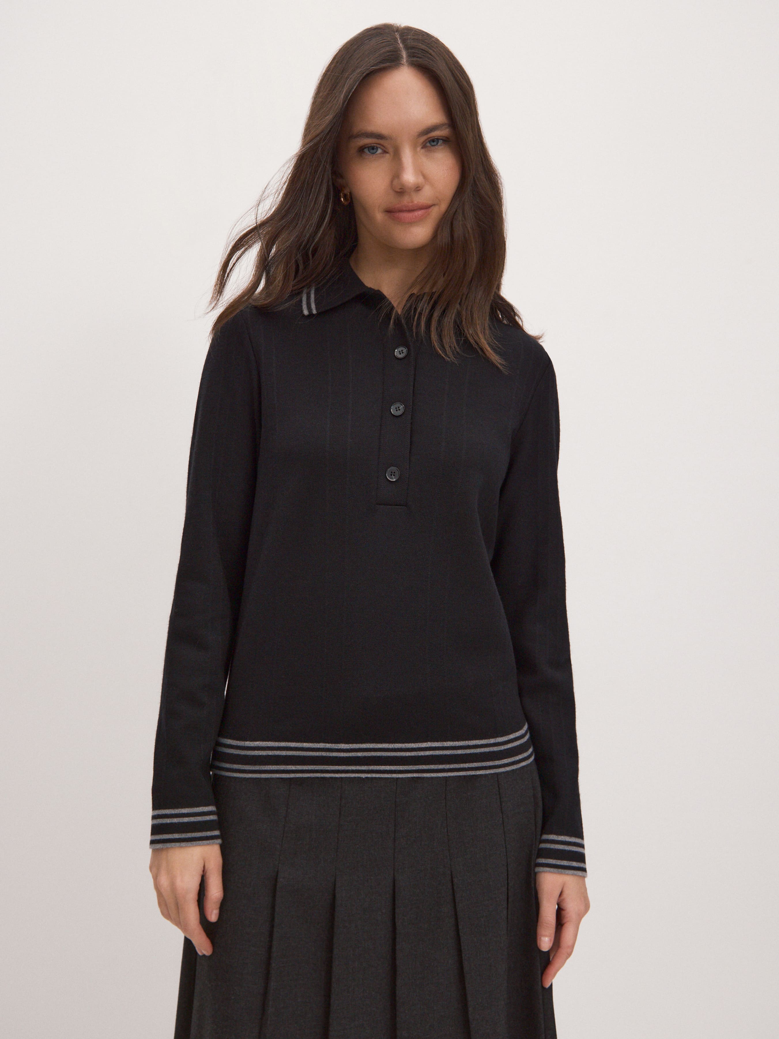 Кайли джемпер трикотажный (черный, 44-46)