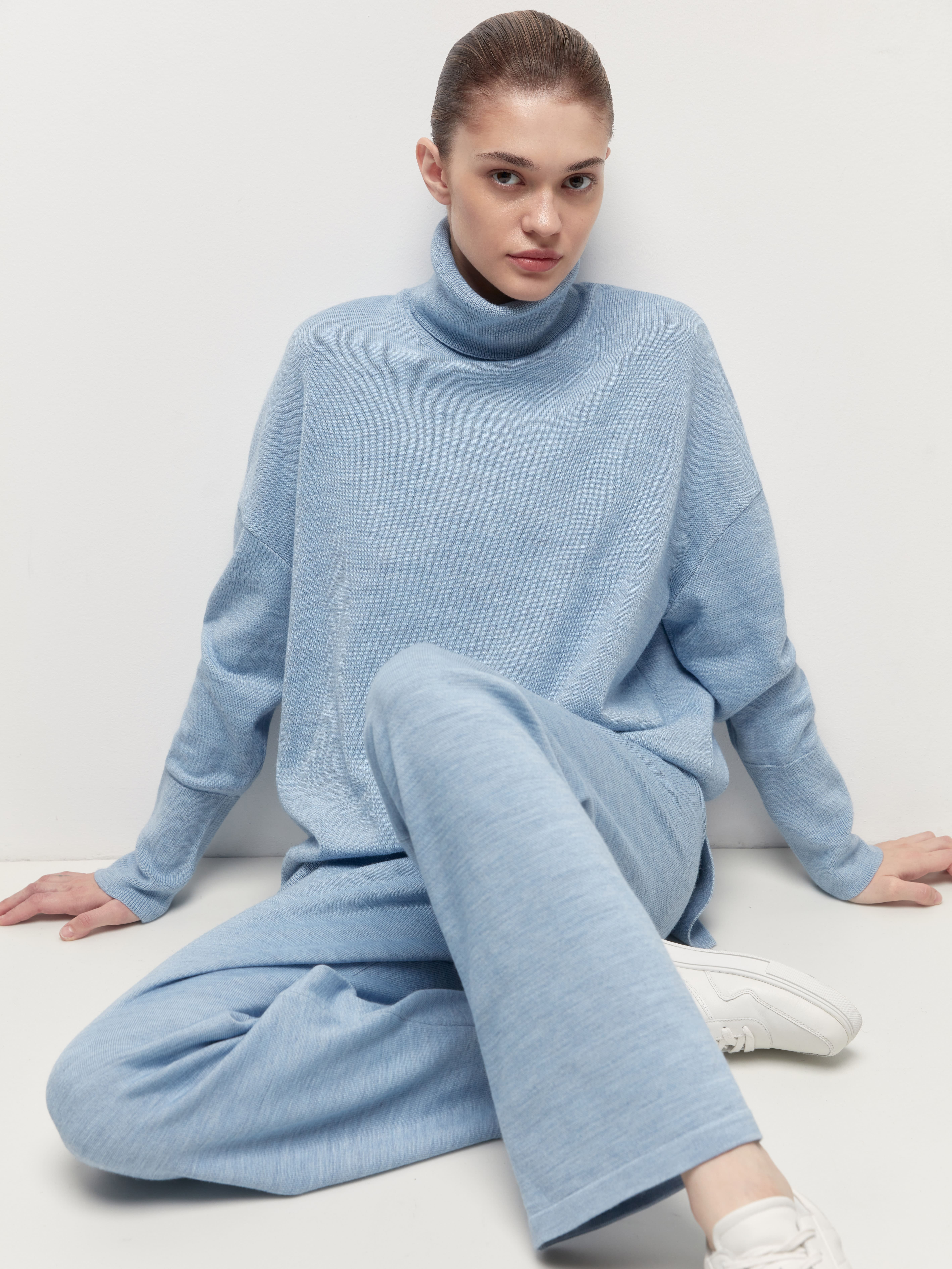 Сатурн костюм (джемпер+брюки) трикотажный (голубой, 40-42/164-170)